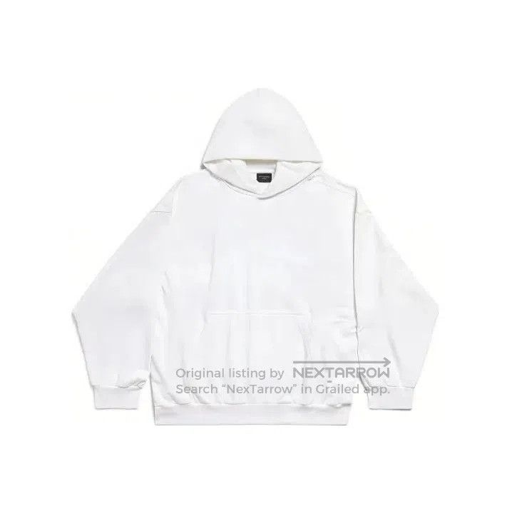 Balenciaga Balenciaga White Hooded Letter Print Sweatshirt. Size US XS / EU 42 / 0 - 1 Thumbnail