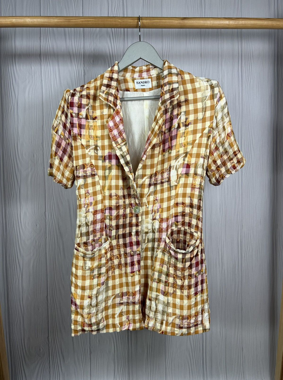 Designer × Sandro Vintage Sandro Blouse Shirt Size 2 Designer Size S / US 4 / IT 40 - 1 Thumbnail