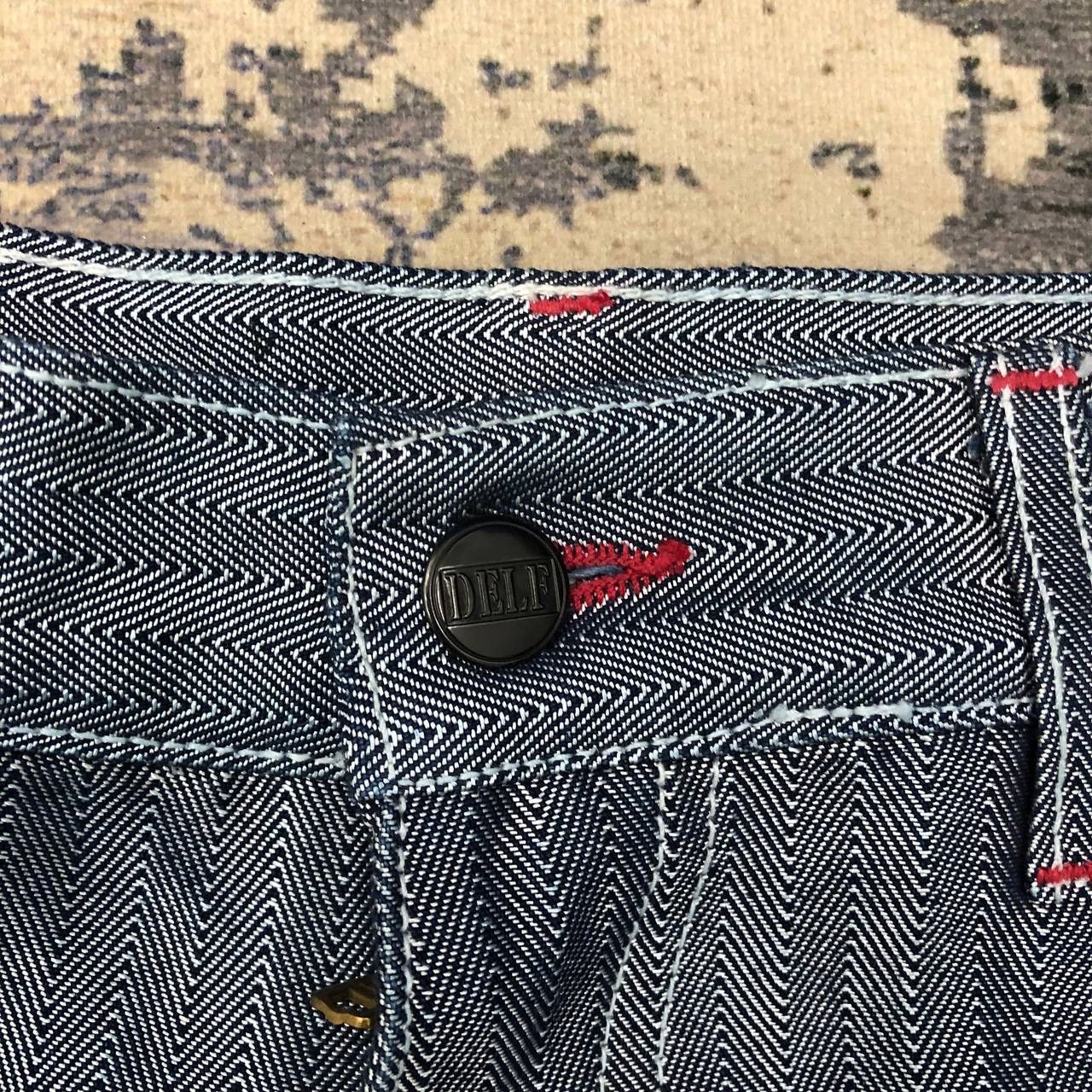 Japanese Brand P855. DELF DENIM HERRINGBONE JEANS Size US 34 / EU 50 - 5 Thumbnail