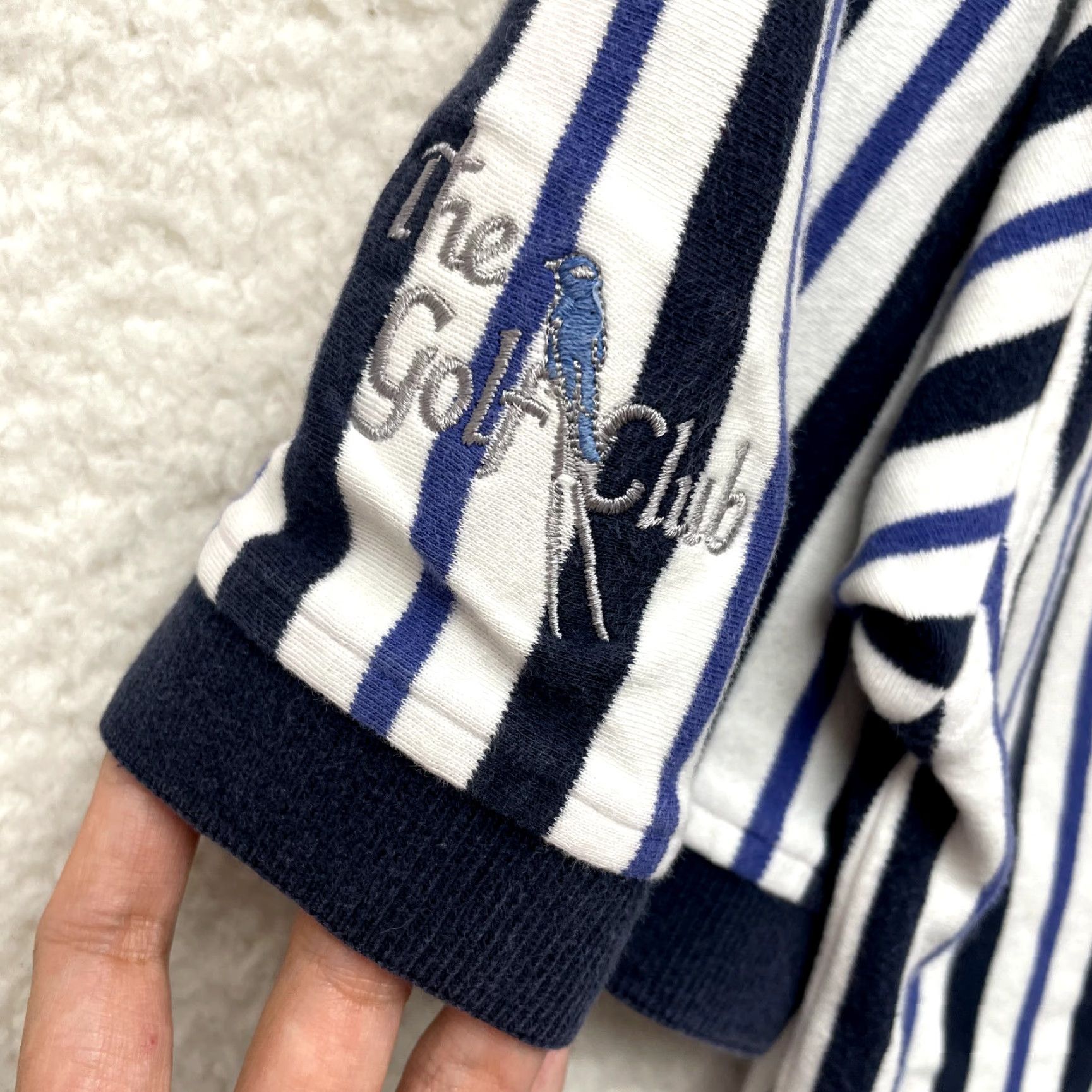 Tommy Hilfiger VINTAGE Tommy Hilfiger Polo Shirt Medium Navy Blue Vertical Stripe Rugby Polo Shirt Mens? Size US M / EU 48-50 / 2 - 6 Thumbnail
