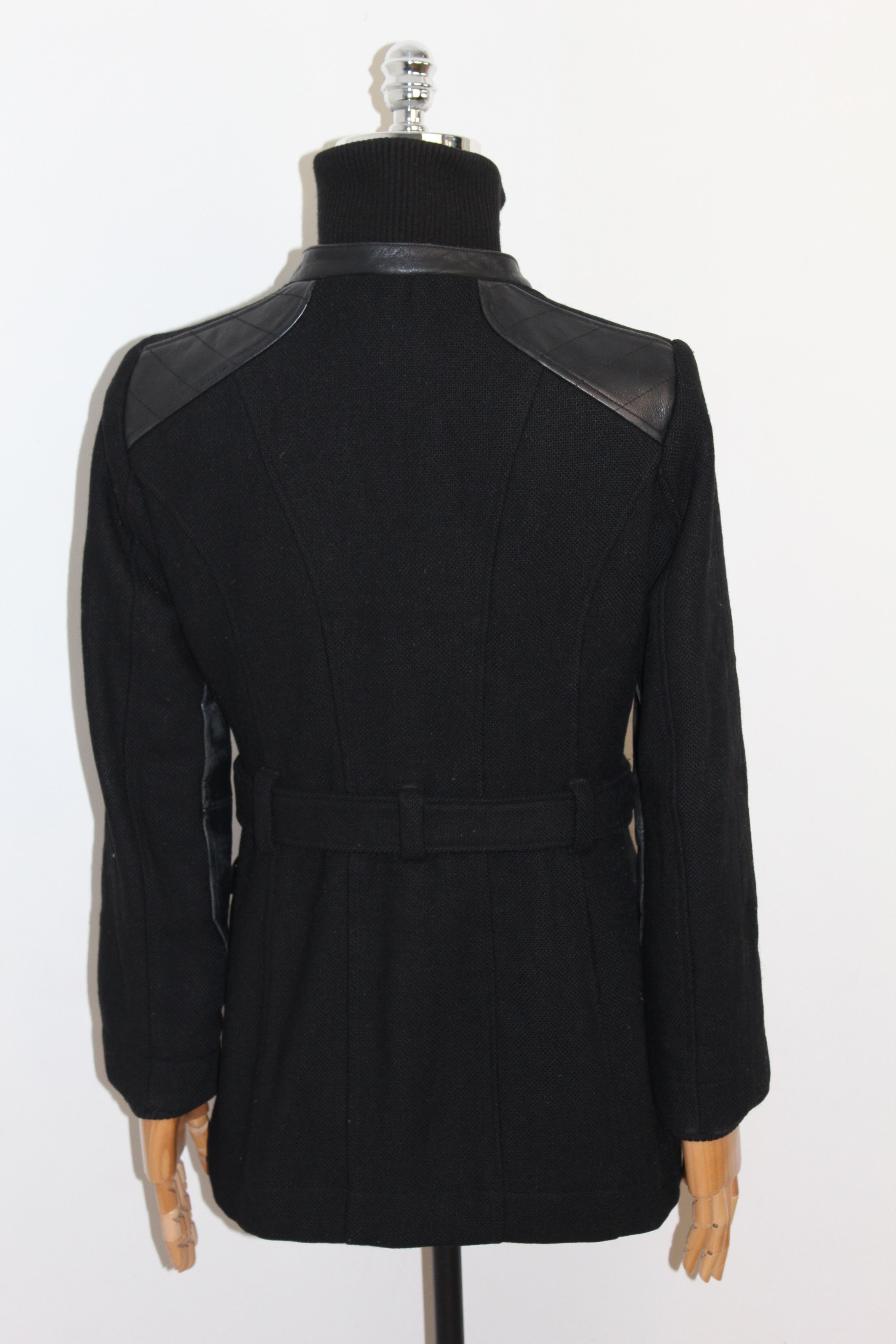 Diesel Unisex DIESEL Designer Black Belted Coat Jacket Size M Size US S / EU 44-46 / 1 - 4 Thumbnail