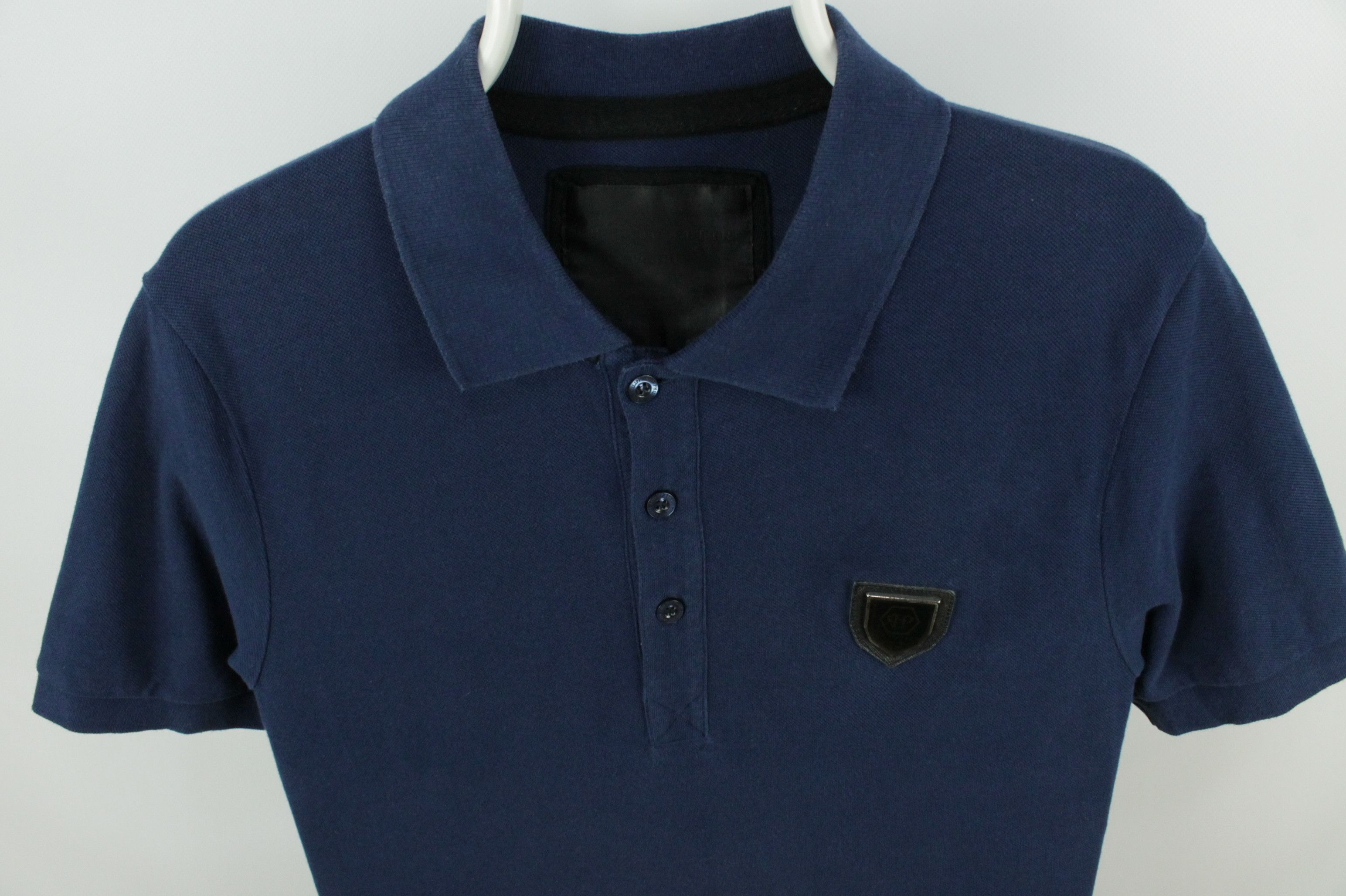 Philipp Plein SS15 Philipp Plein James Dean Slim Fit Navy Polo Shirt Size US XL / EU 56 / 4 - 3 Thumbnail