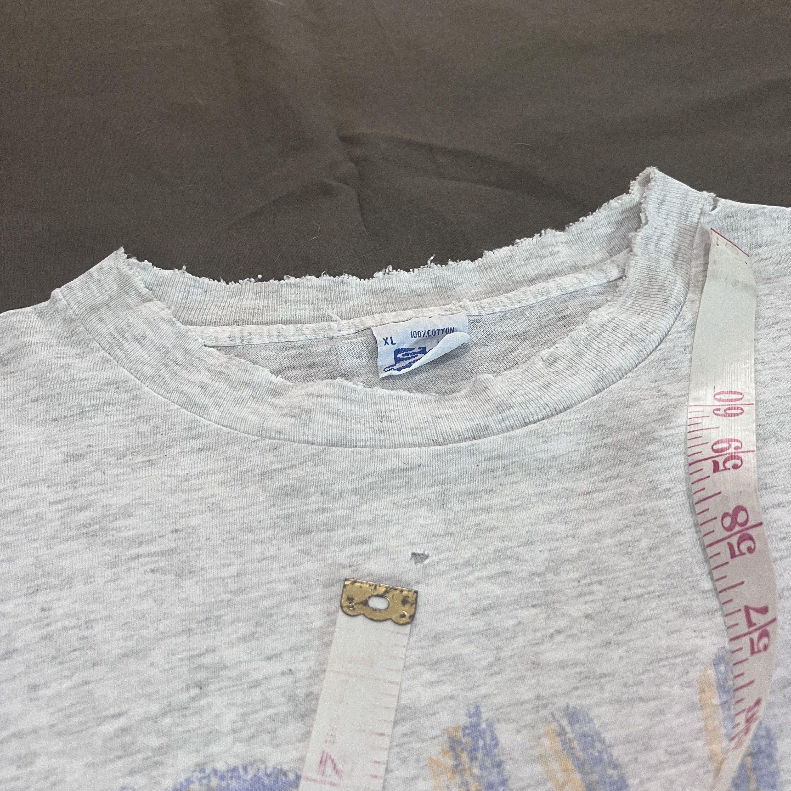 NBA Vintage 90s Divac LA Lakers Distressed Faded Thrashed Tee Size US XL / EU 56 / 4 - 8 Thumbnail