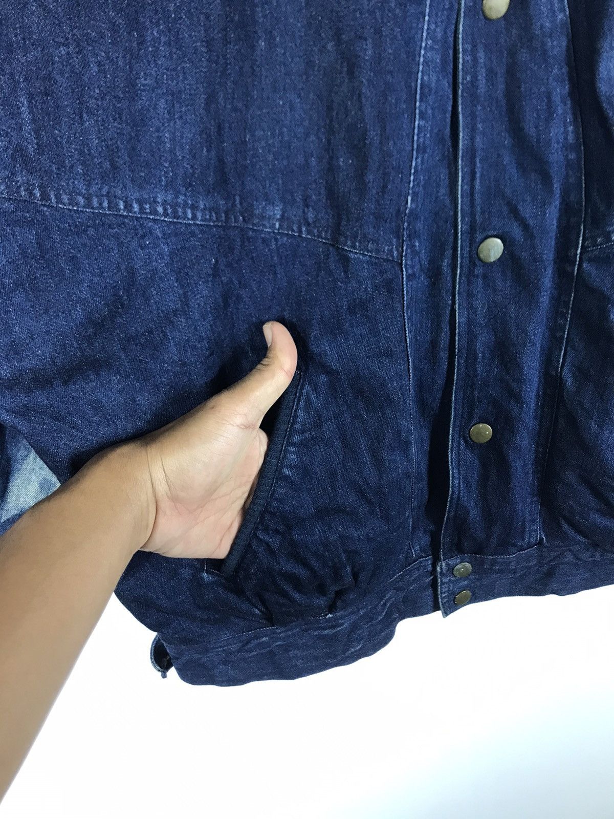 Japanese Brand ⚡️Vintage City Sport Denim Faded Sherpa inside Bomber Jacket Size US M / EU 48-50 / 2 - 7 Thumbnail