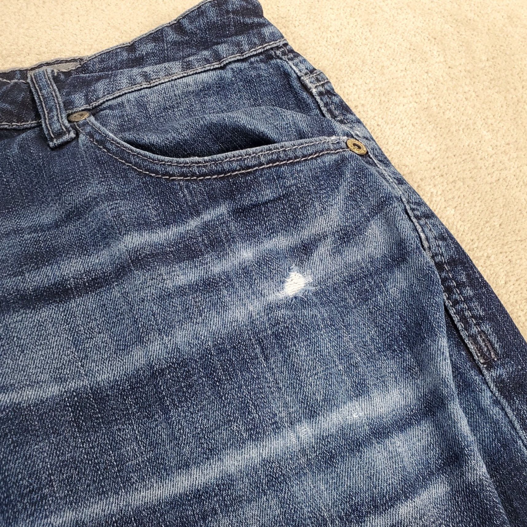 Vintage BKE Jeans Mens 33 R Blue Tyler Straight Leg Buckle Dark Wash Denim Casual Size US 33 - 3 Thumbnail
