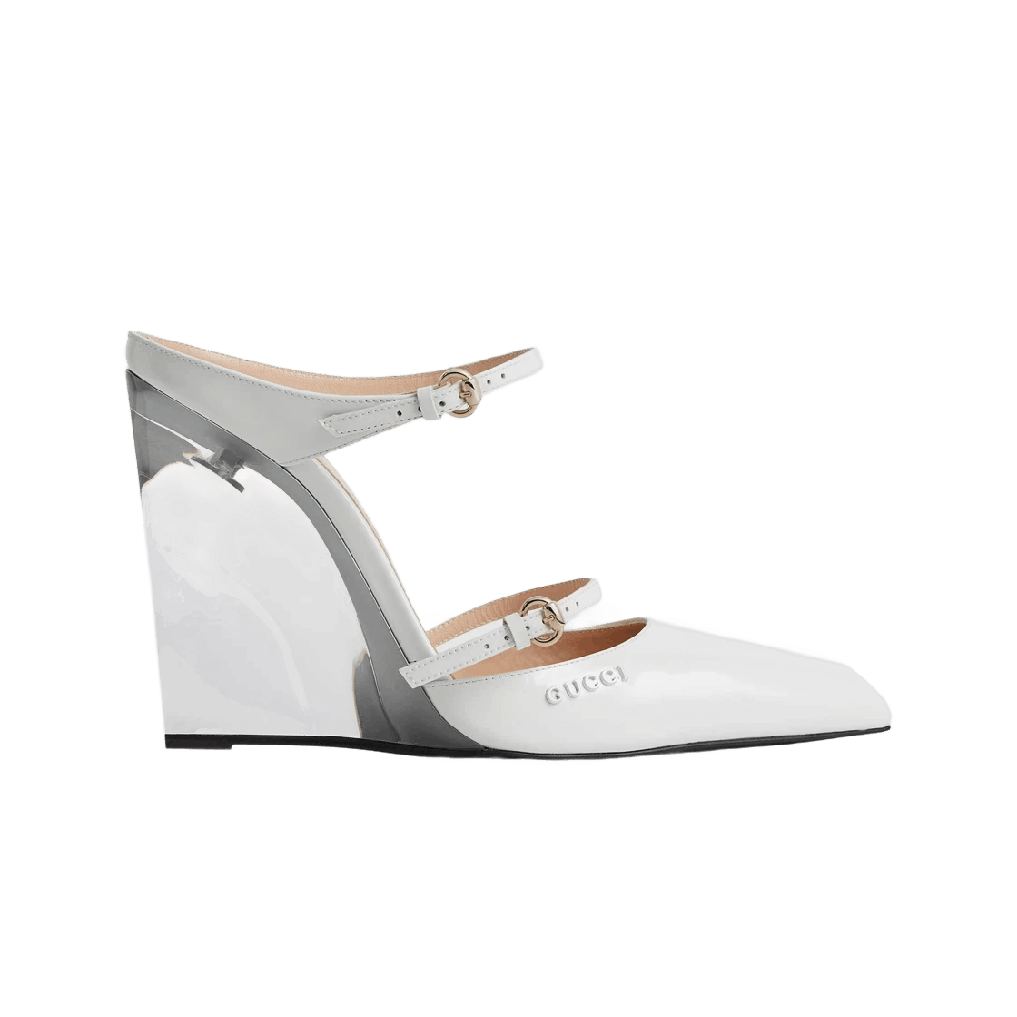 Gucci oc11z0126 Women's Wedge Mule in White Size US 9 / IT 39 - 1 Preview