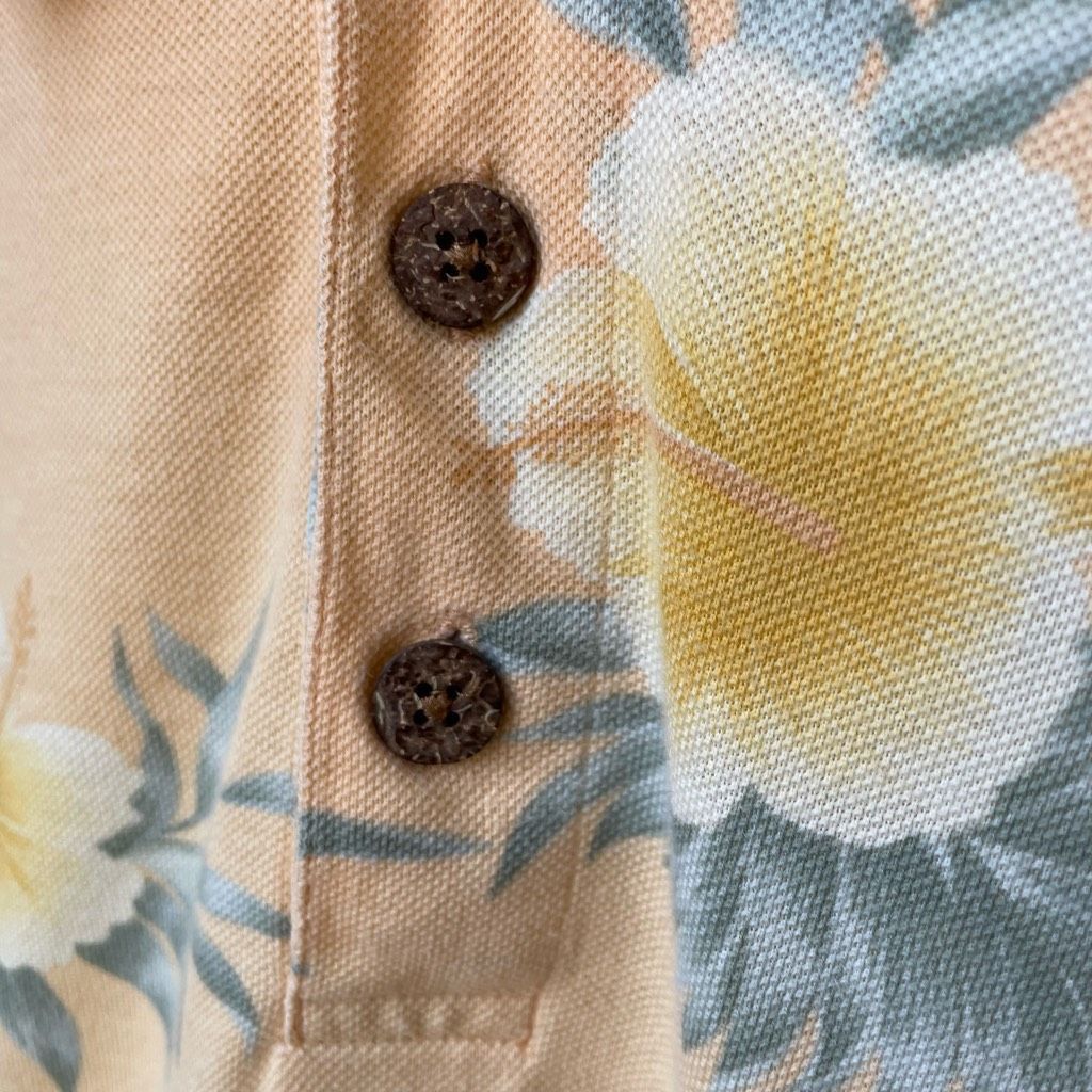 Tommy Bahama Vintage Tommy Bahama Tropical Hibiscus Flower Polo Golf Shir Size US L / EU 52-54 / 3 - 5 Thumbnail