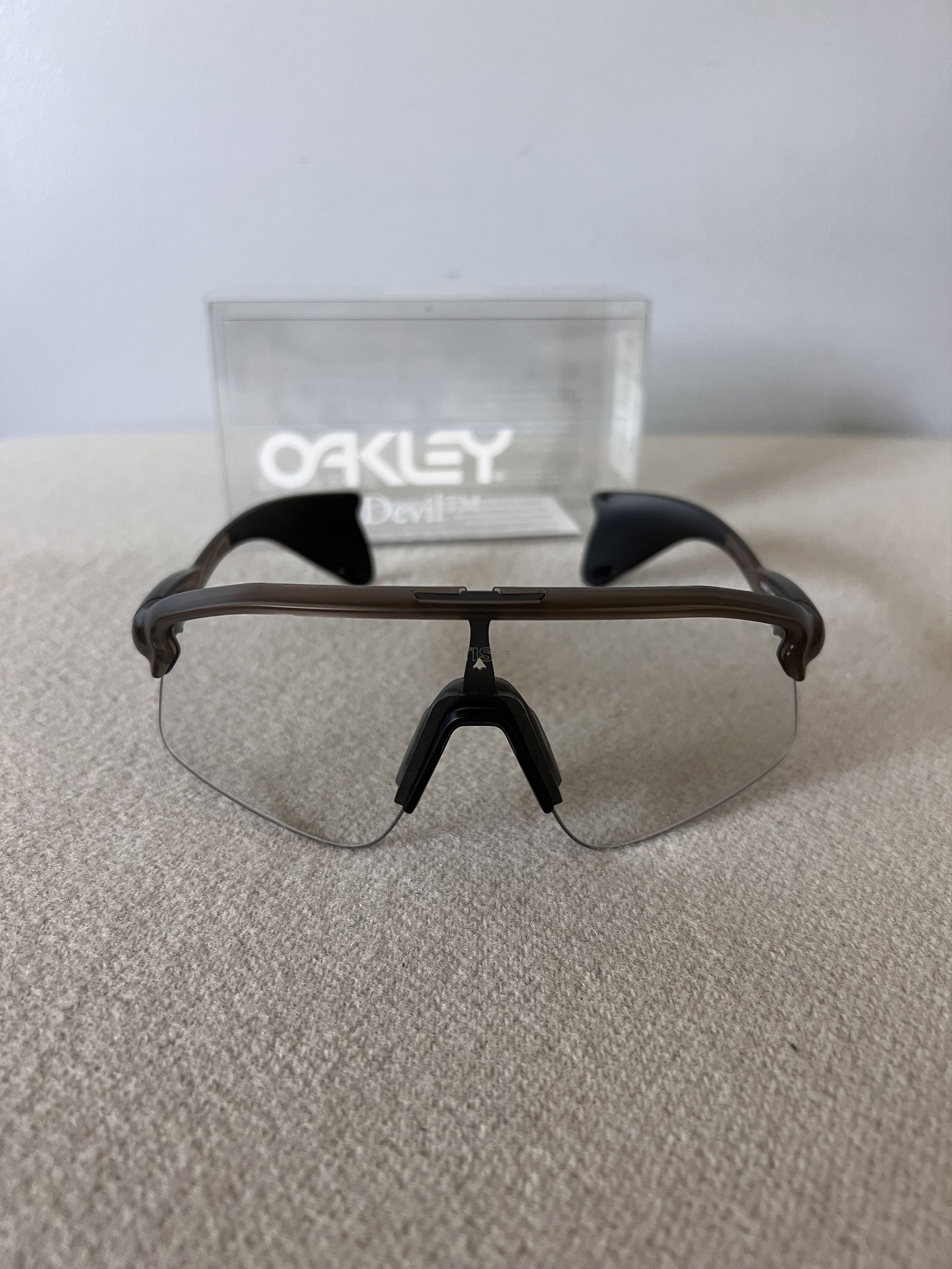 Satisfy Running Oakley Stunt Devil Sunglasses in Matte Brown