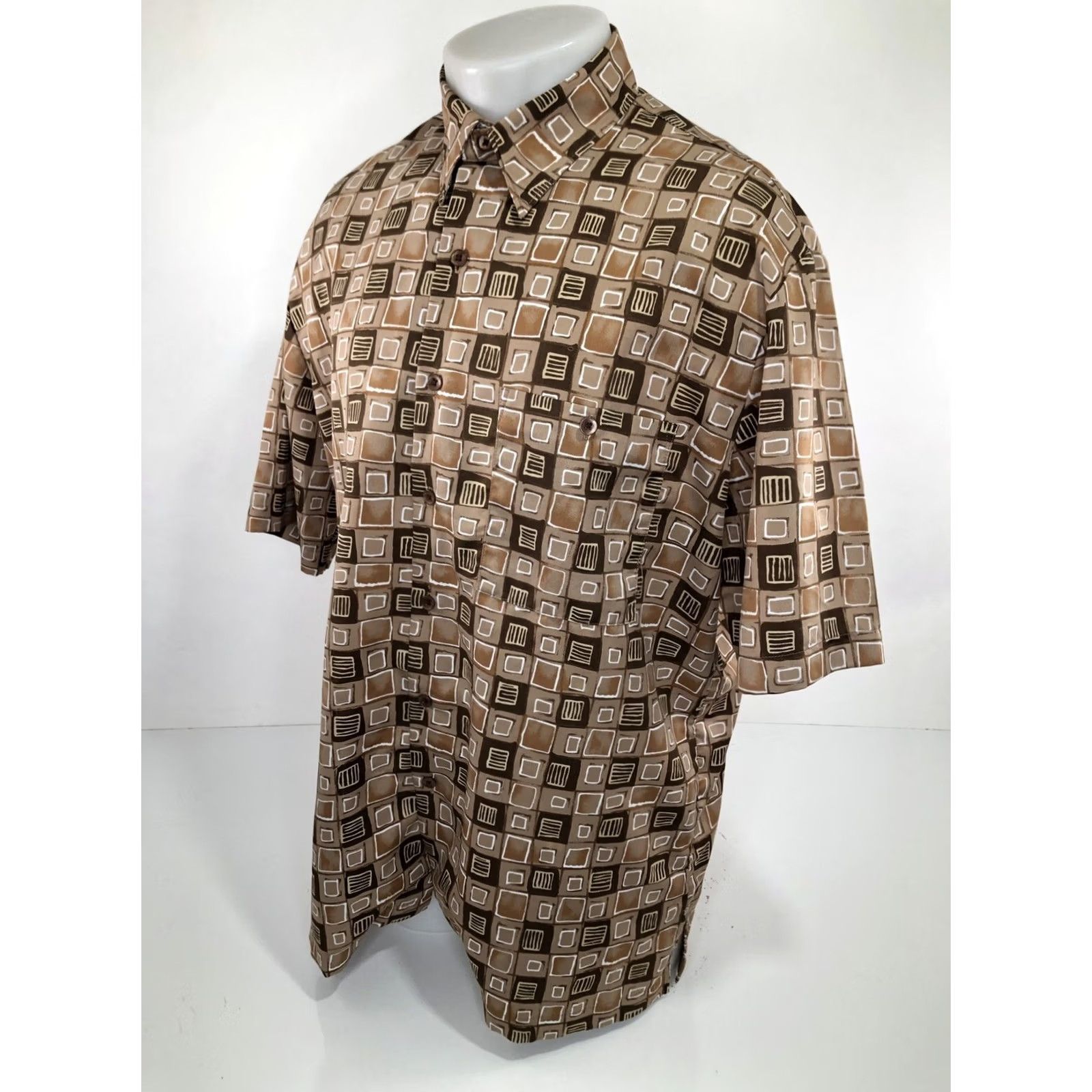 Vintage VINTAGE Alan Stuart Geometric Shirt L Size US L / EU 52-54 / 3 - 3 Thumbnail