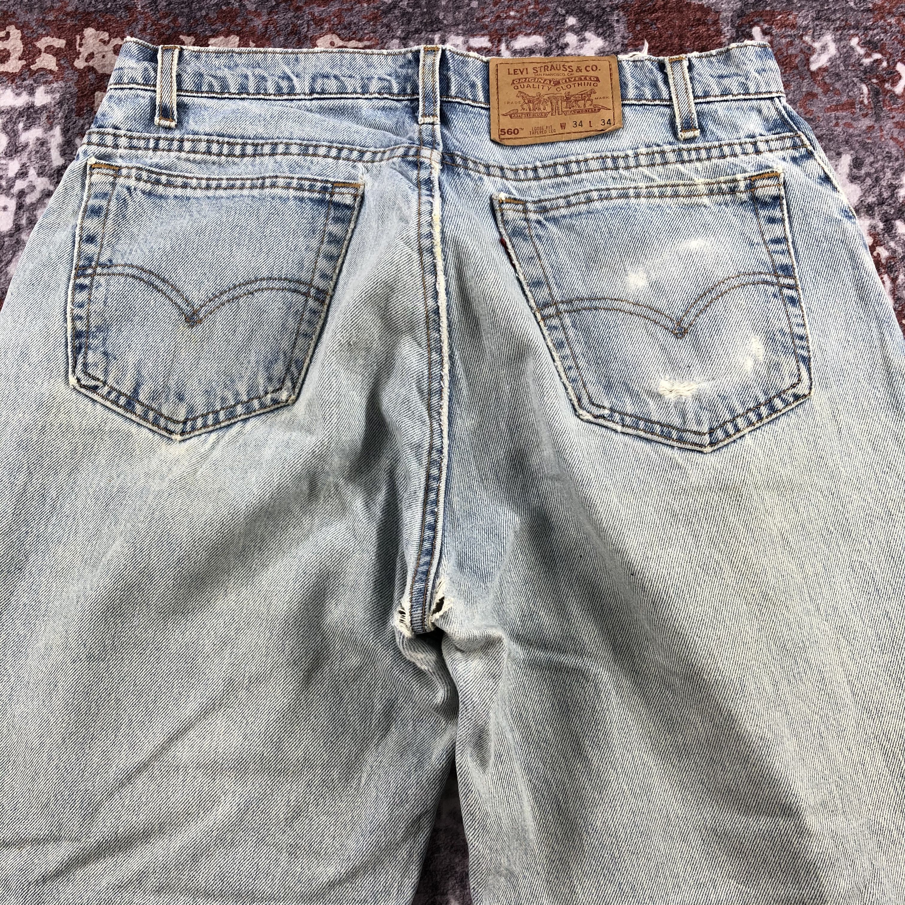 Levi's × Vintage 90s Vintage Light Wash Levis 560 Jeans-JM2312 Size US 35 - 5 Thumbnail