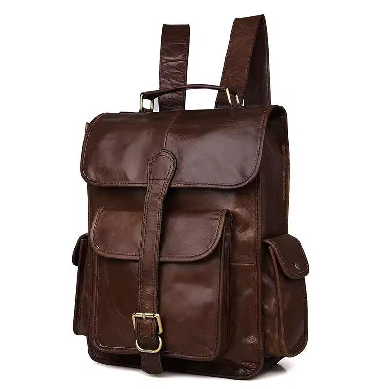Genuine Leather Soft Genuine Leather Handmade Backpack Size ONE SIZE - 2 Thumbnail