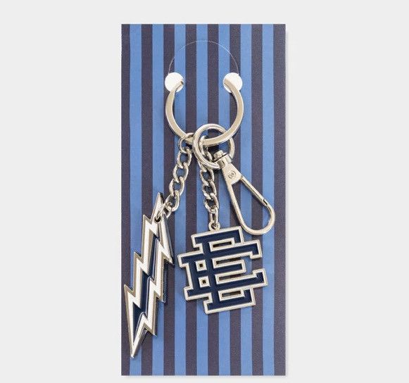 Eric Emanuel Eric Emanuel Navy blue lightning bolt keychain