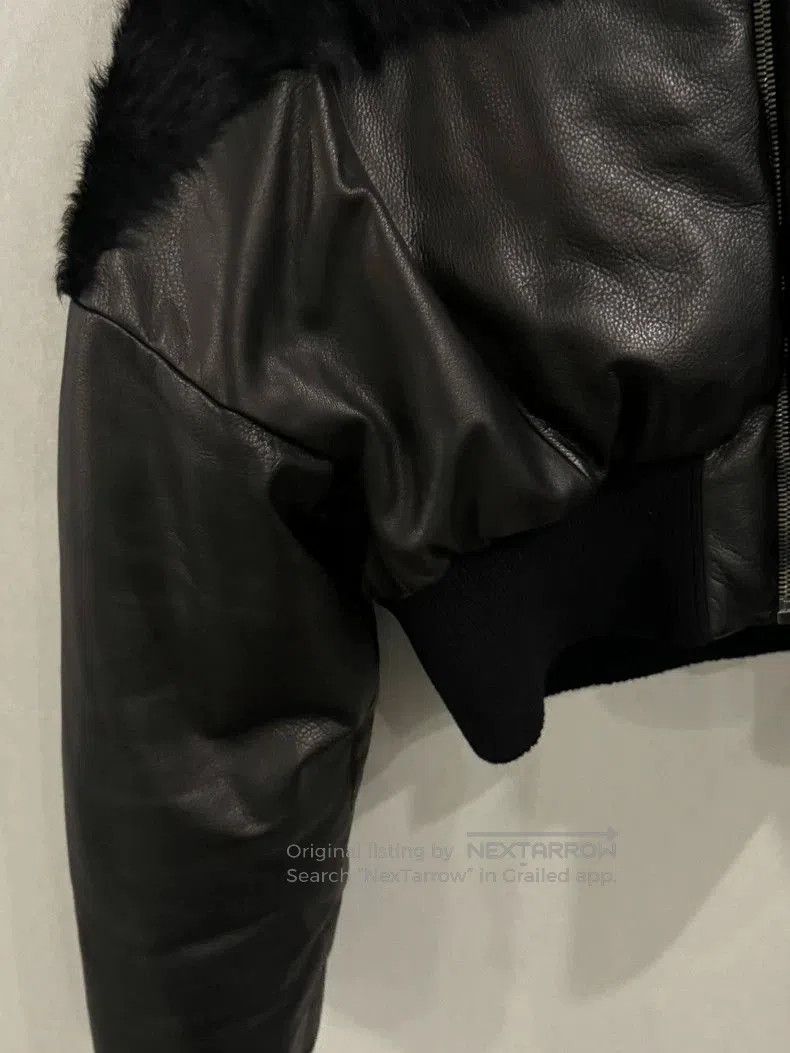 Rick Owens Black Leather Fur Padded Jacket. Size US L / EU 52-54 / 3 - 4 Thumbnail