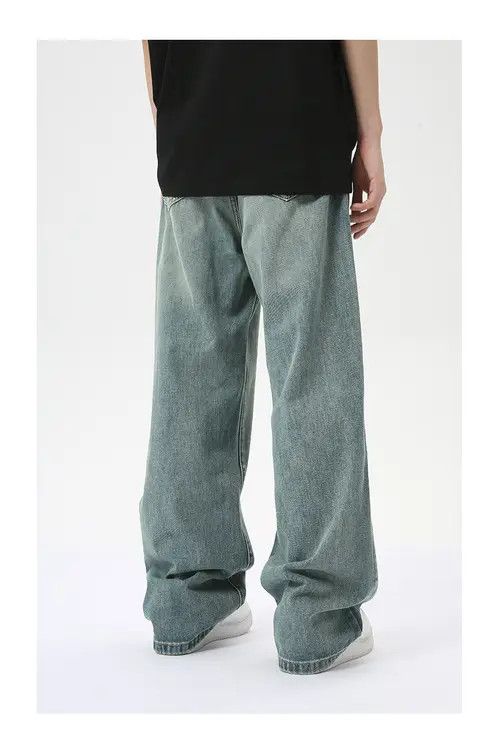 VIBE Light blue personality ink splash retro straight jeans Size US 32 / EU 48 - 6 Thumbnail