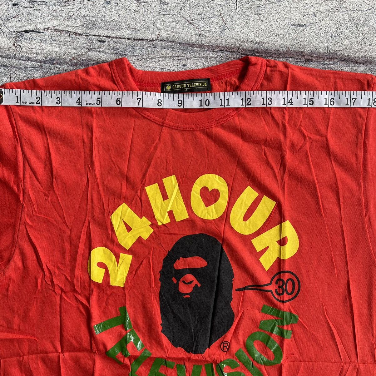 Japanese Brand DS SET OF 2 Bape 24 hour television “ orange L yellow S “ Size US L / EU 52-54 / 3 - 8 Thumbnail