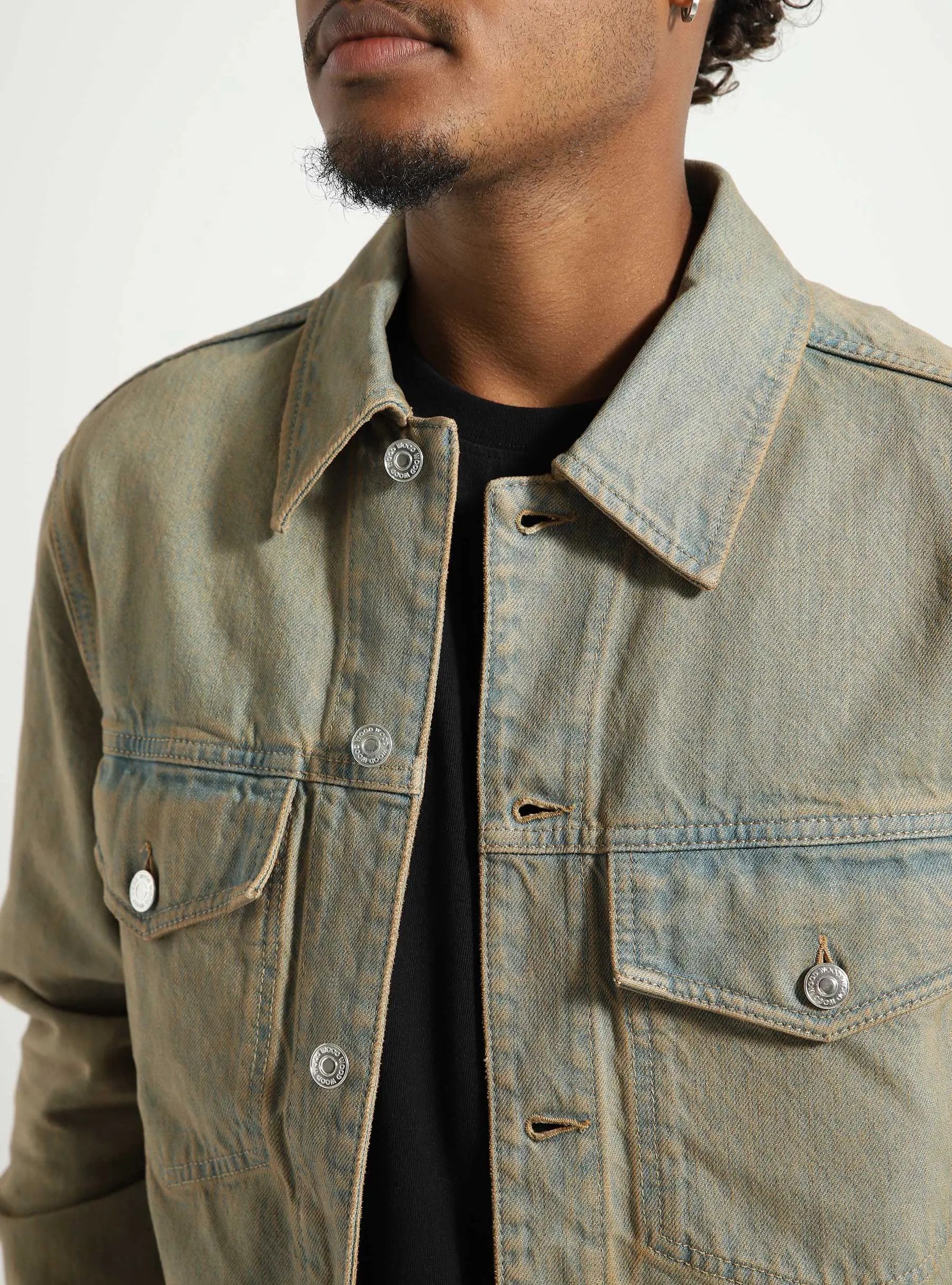 Acne Studios × Helmut Lang × Wood Wood NWOT $500 - Vintage Beige Denim Jacket Size US L / EU 52-54 / 3 - 4 Thumbnail