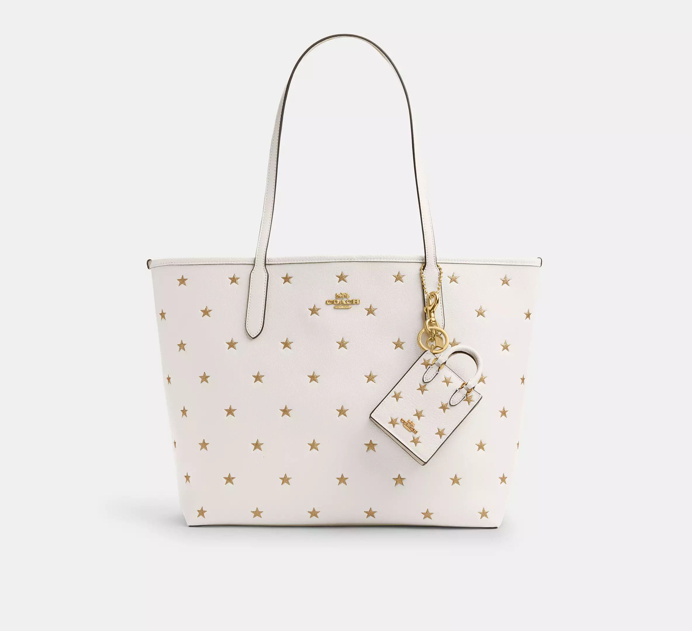 Coach North/South Mini Tote Bag Charm With Star Print CX074 Size ONE SIZE - 7 Thumbnail
