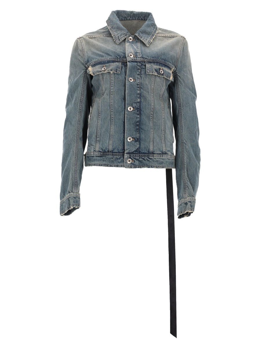 Rick Owens Drkshdw RICK OWENS DRKSHDW DENIM JACKET - BLUE Size S / US 4 / IT 40 - 1 Thumbnail