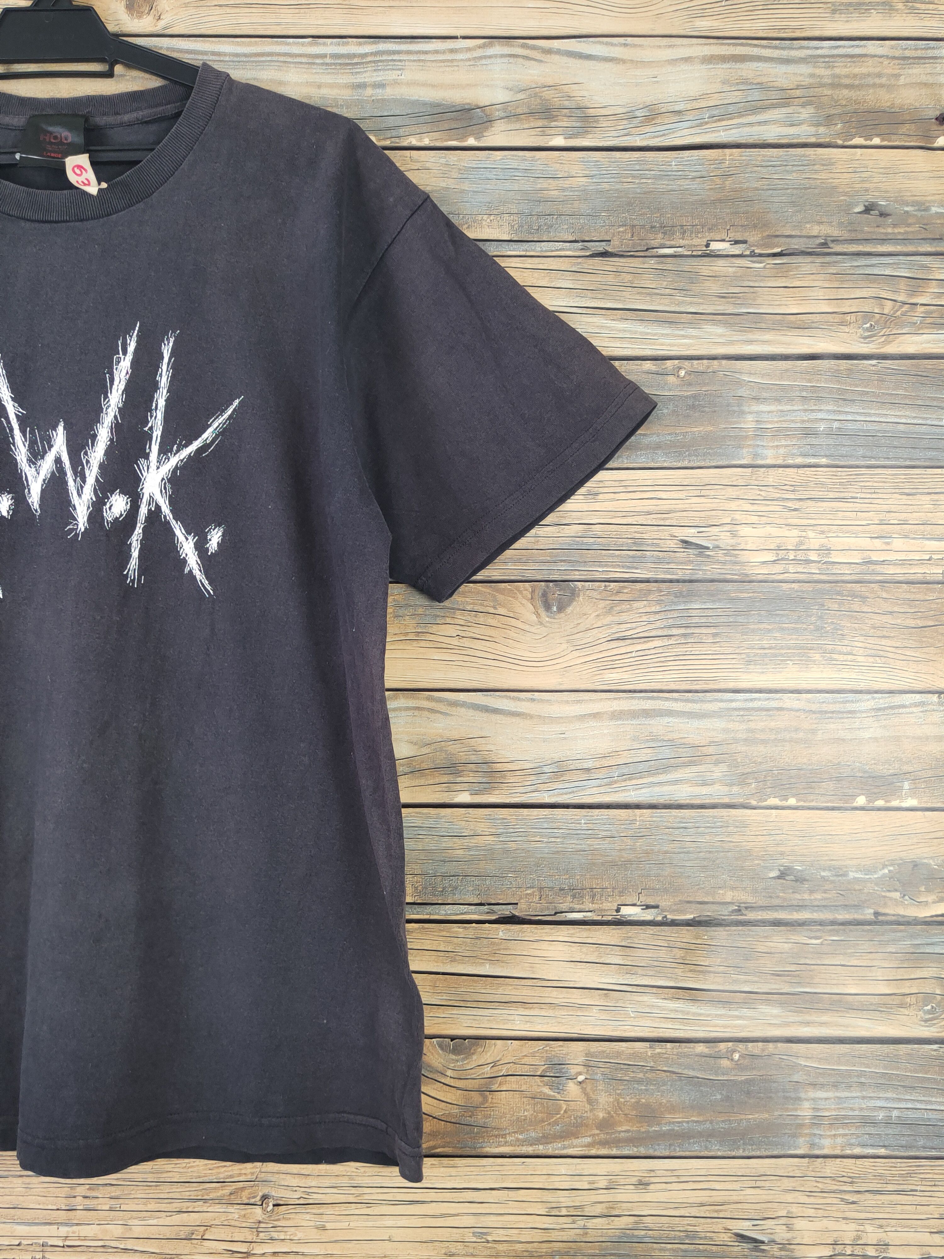 Japanese Brand × Vintage A.W.K Black Faded Short Sleeve T-shirts #632 Size US L / EU 52-54 / 3 - 5 Thumbnail