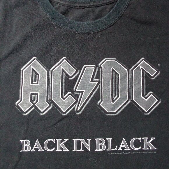 Band Tees × Vintage Vintage Y2K AC/DC Back In Black T-Shirt Size US XXL / EU 58 / 5 - 1 Thumbnail