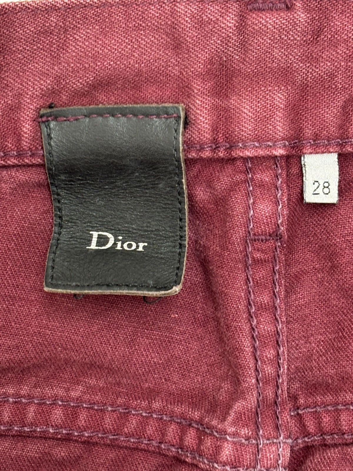 Dior Dior Kris Van Asche Jeans Burgundy 2010 Size US 28 / EU 44 - 6 Thumbnail