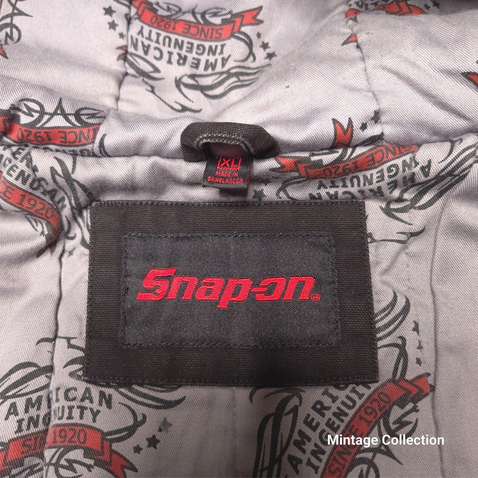 Other SNAP ON EMBROIDERED BLACK WORKWEAR INSULATED CANVAS JACKET Size US XL / EU 56 / 4 - 10 Thumbnail