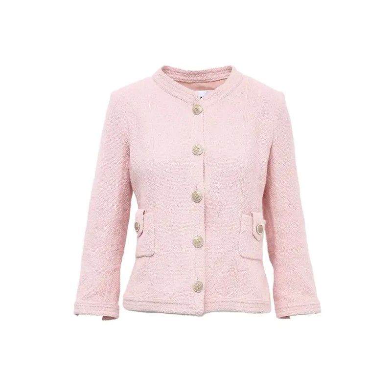 Chanel Chanel Pink Women's Cardigan Sweater 0089 Size S / US 4 / IT 40 - 1 Thumbnail