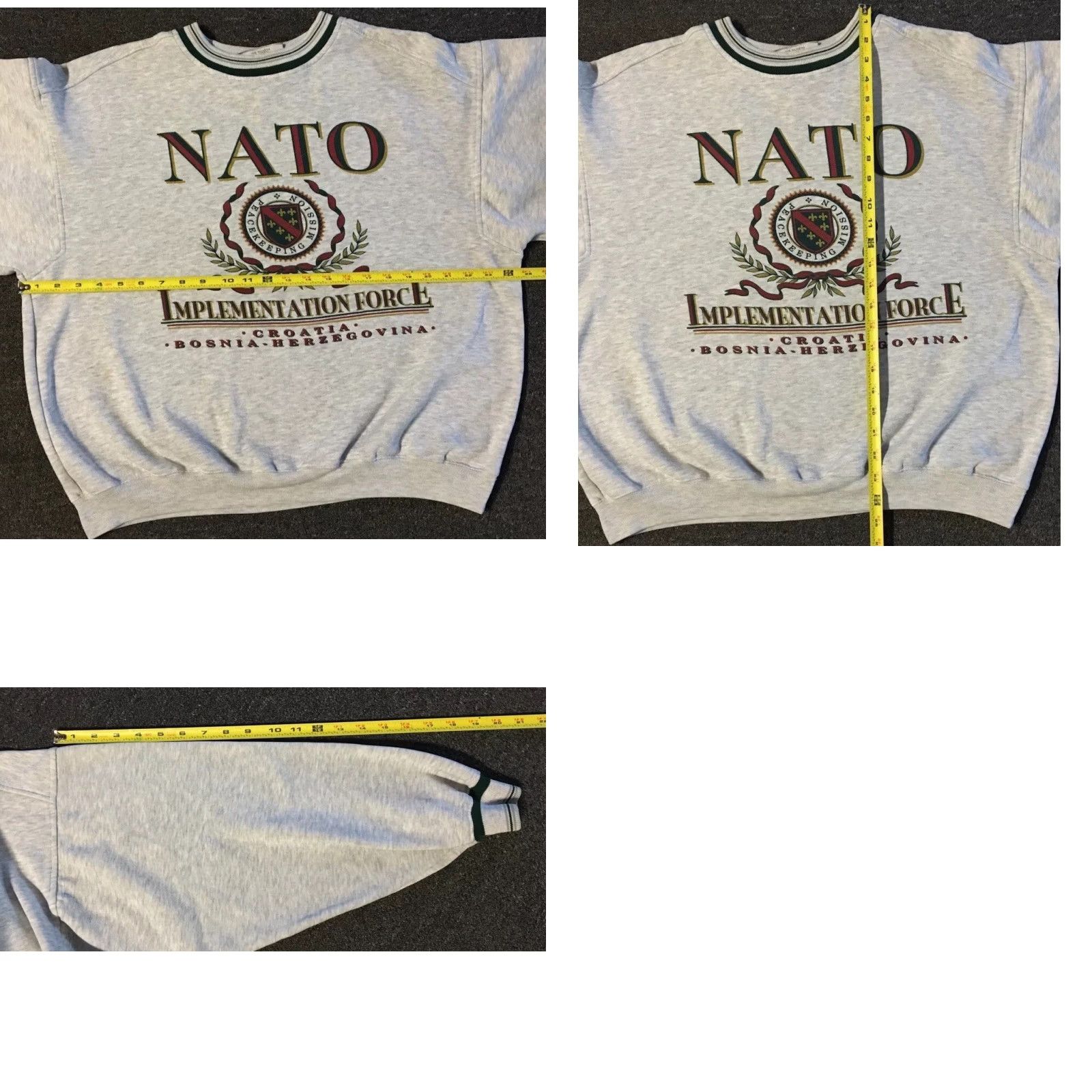 Vintage VINTAGE NATO Peacekeeping 90s Boxy Sweatshirt Hoodie M Gray Military Grunge 80s 90s Army USA Mens Size US M / EU 48-50 / 2 - 9 Thumbnail