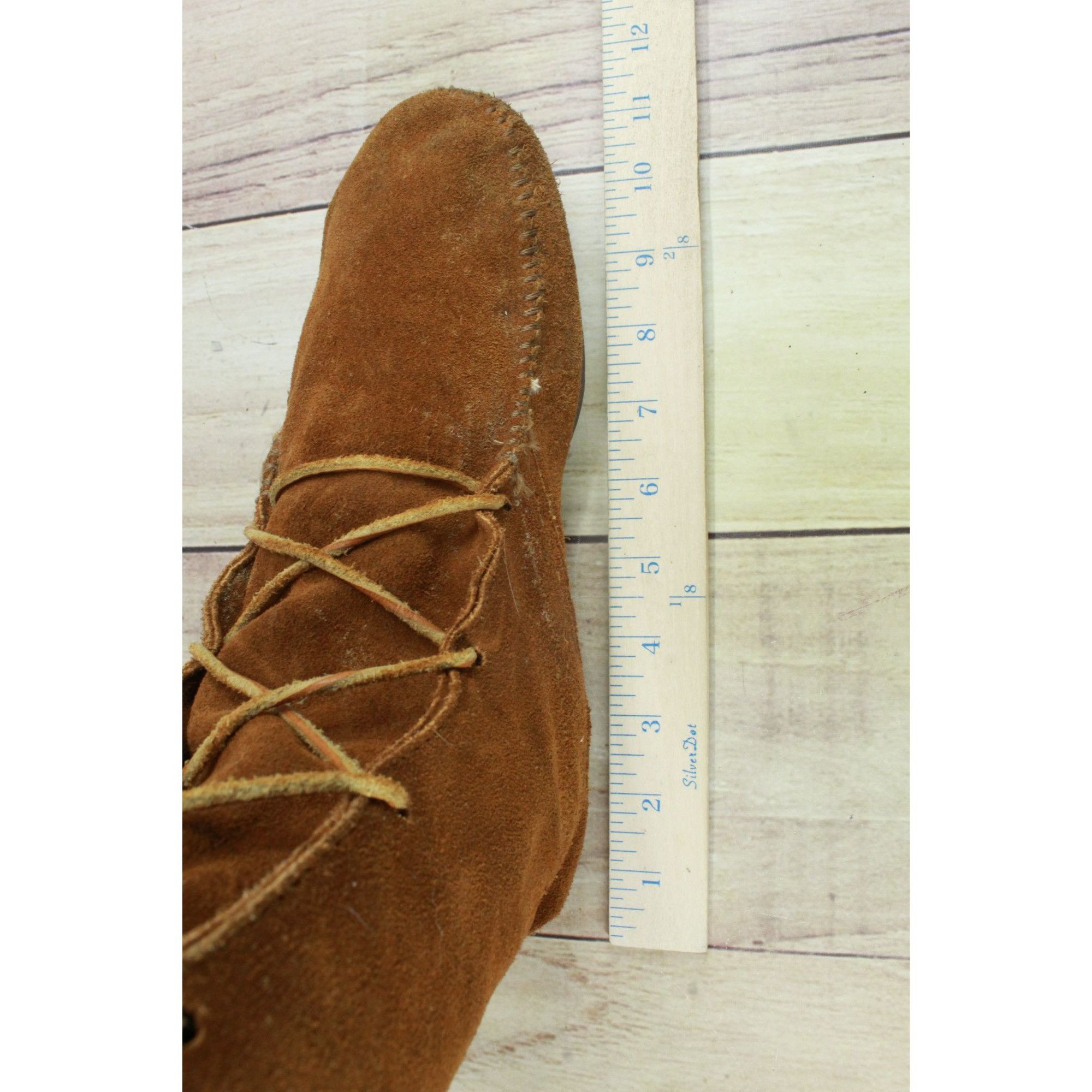 Minnetonka Minnetonka Tall Suede Tie Moc Fringe Boots Womens 6 Size US 6 / IT 36 - 7 Thumbnail