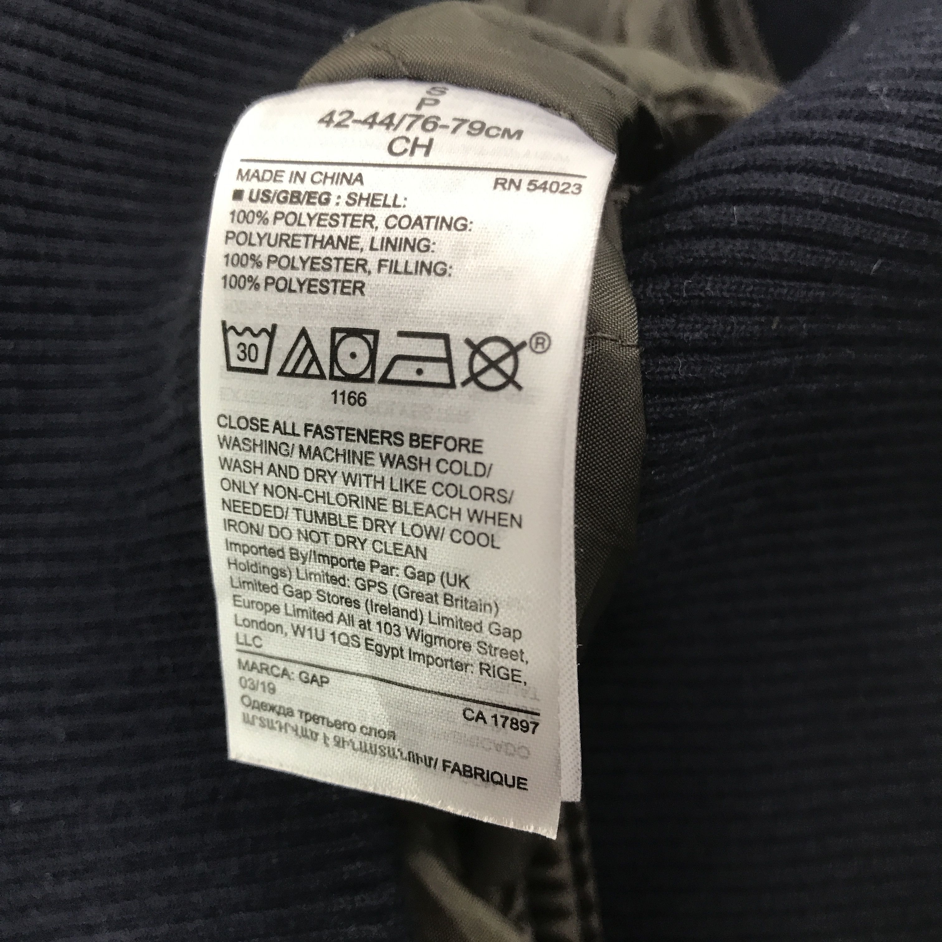 Gap Vintage Gap Bomber Navy Jacket Size US S / EU 44-46 / 1 - 10 Thumbnail