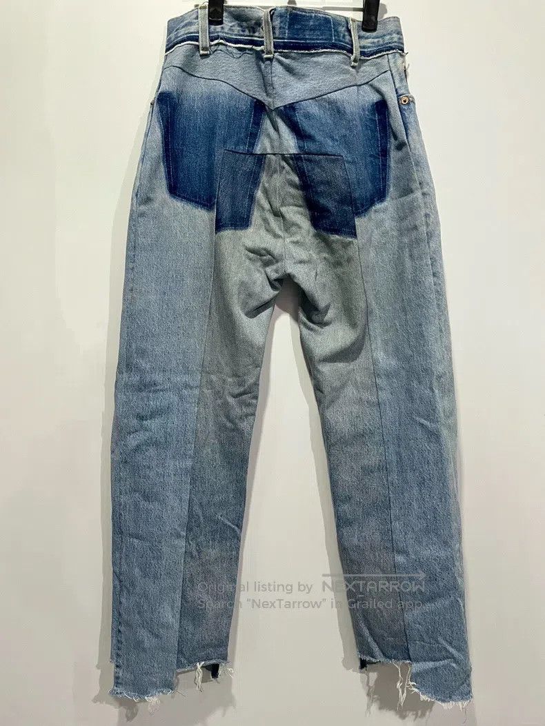 Vetements Vetements size M Blue patched denim pants Size US 27 - 2 Thumbnail