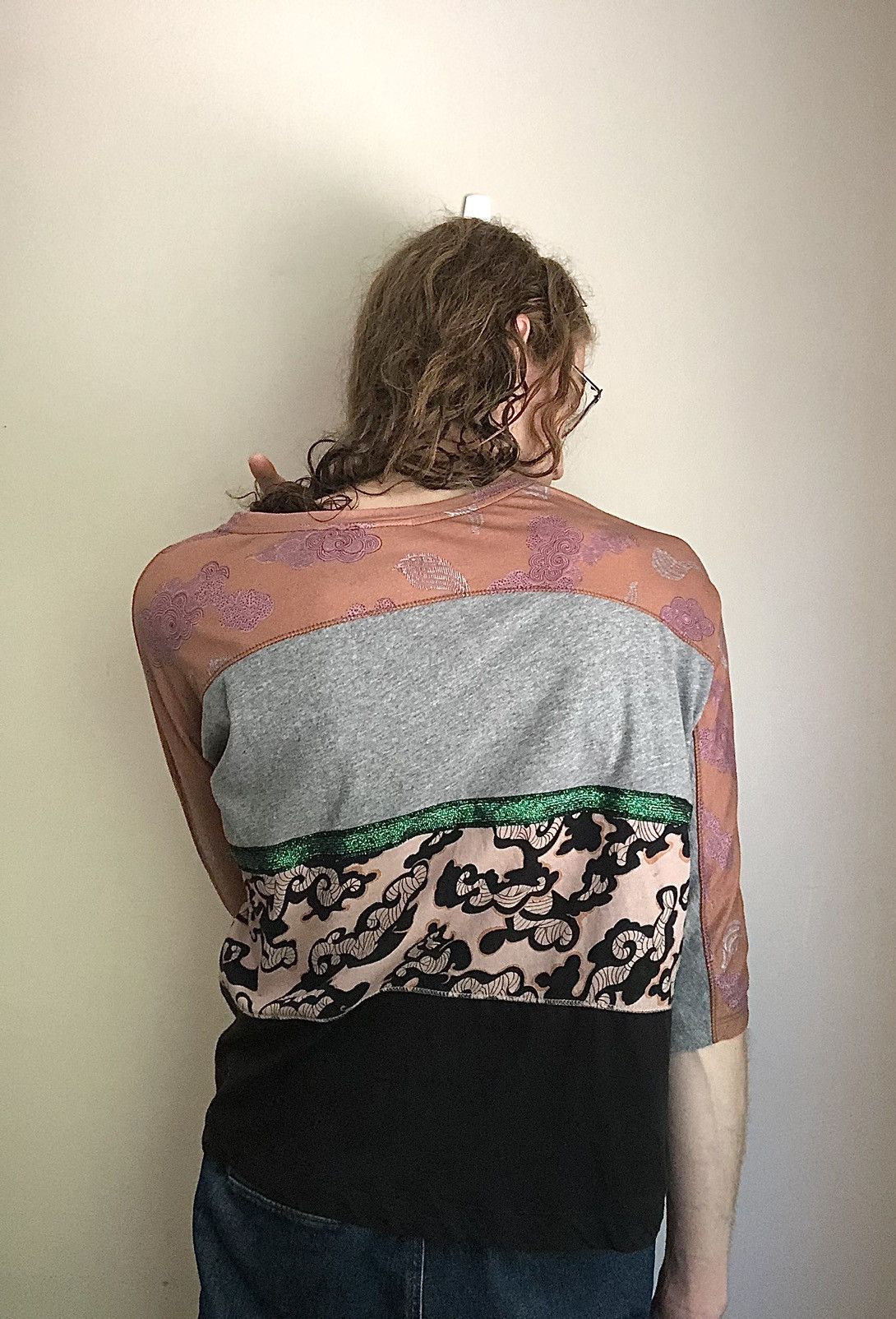 Dries Van Noten Dries Van Noten Glittered Striped Multi Print Shirt Size US S / EU 44-46 / 1 - 11 Thumbnail