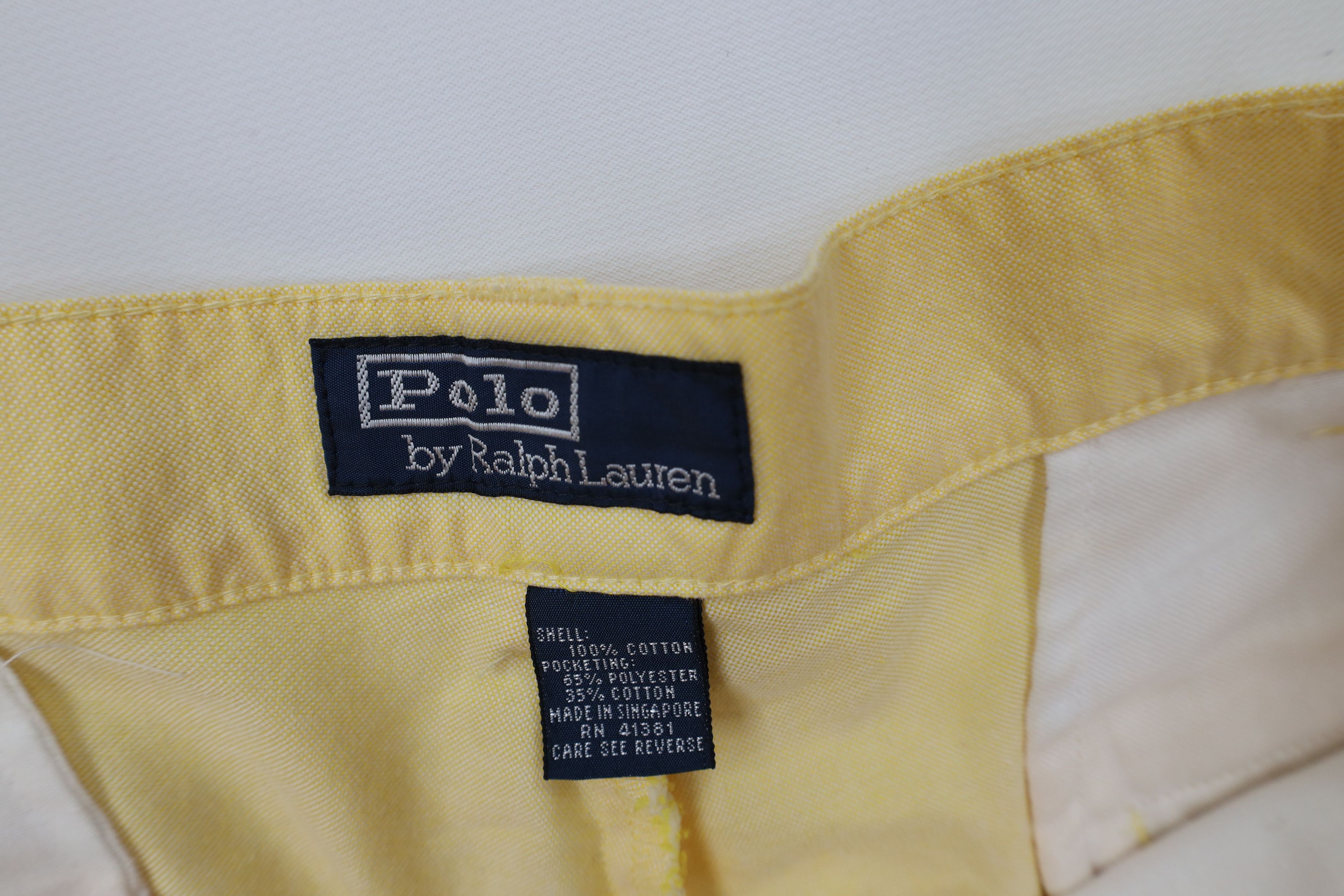 Ralph Lauren Vintage 90s Ralph Lauren Golfing Golf Chino Shorts Yellow Size US 34 / EU 50 - 7 Thumbnail