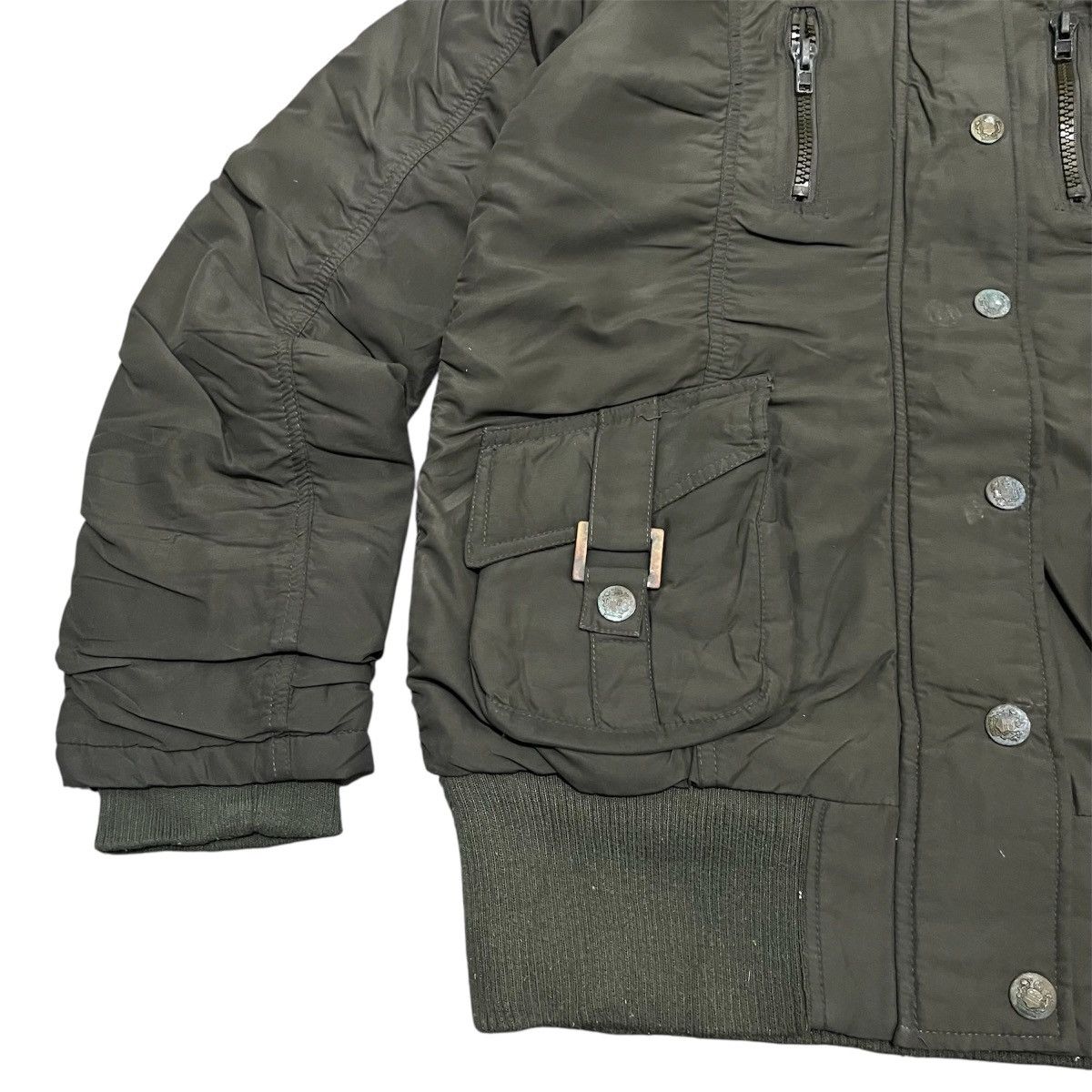 Japanese Brand Dominion - Bono Style Faux Fur Multi Pocket Jacket LGB IFSIX Size US M / EU 48-50 / 2 - 5 Thumbnail
