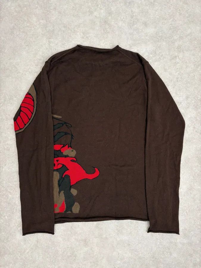 Marithe + Francois Girbaud 2000s Marithé + François Girbaud Fire Dragon Brown Sweater Size US S / EU 44-46 / 1 - 6 Thumbnail