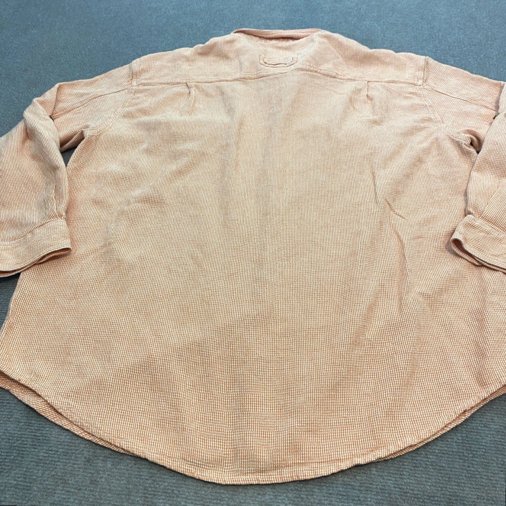 Orvis Orvis Shirt Mens 2XL Orange Woven Flap Pockets Long Sleeve Collar Button Camp Size US XXL / EU 58 / 5 - 5 Thumbnail