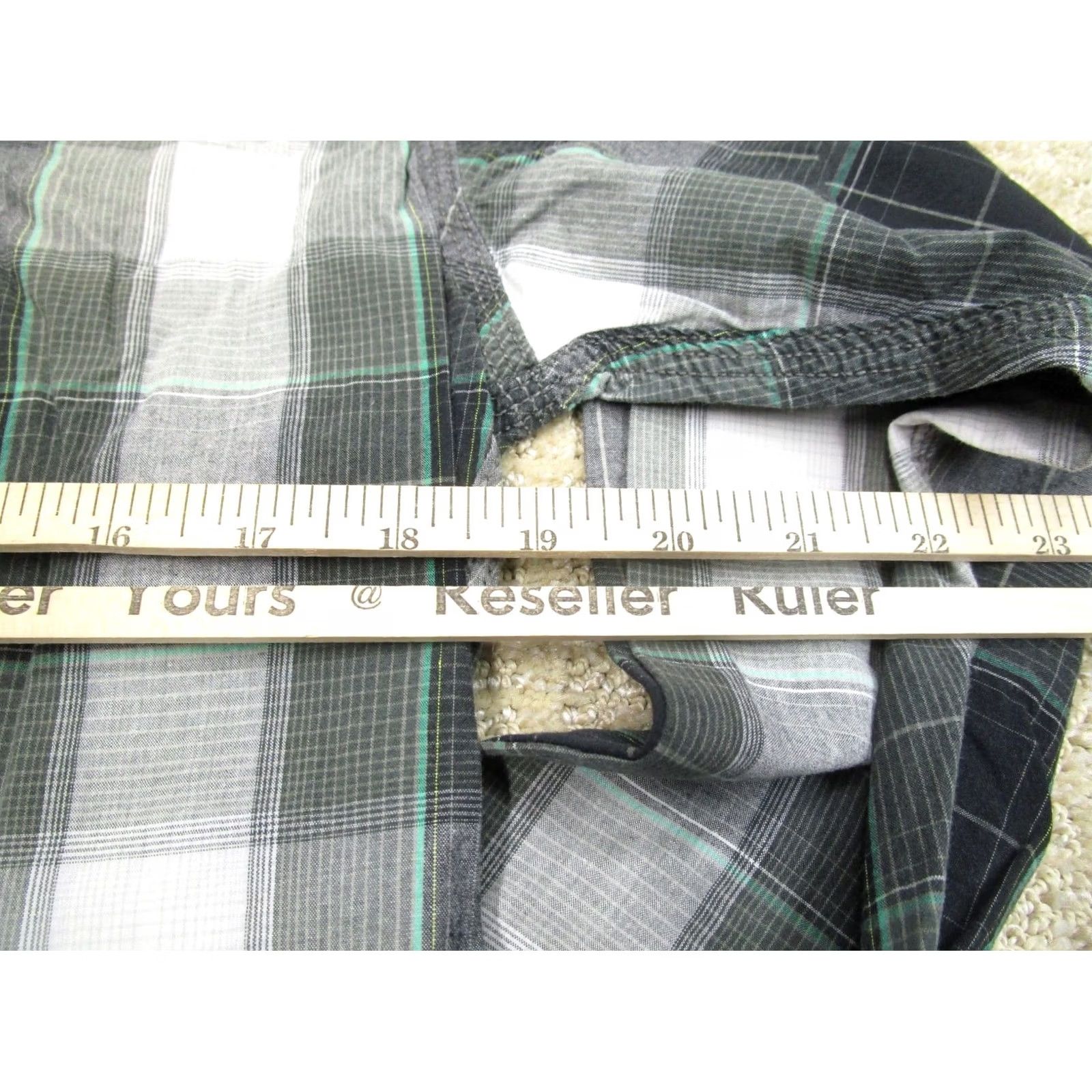 Wrangler Wrangler Shirt Men M Gray Plaid Pearl Snap Western Long Sleeve Size US M / EU 48-50 / 2 - 5 Thumbnail