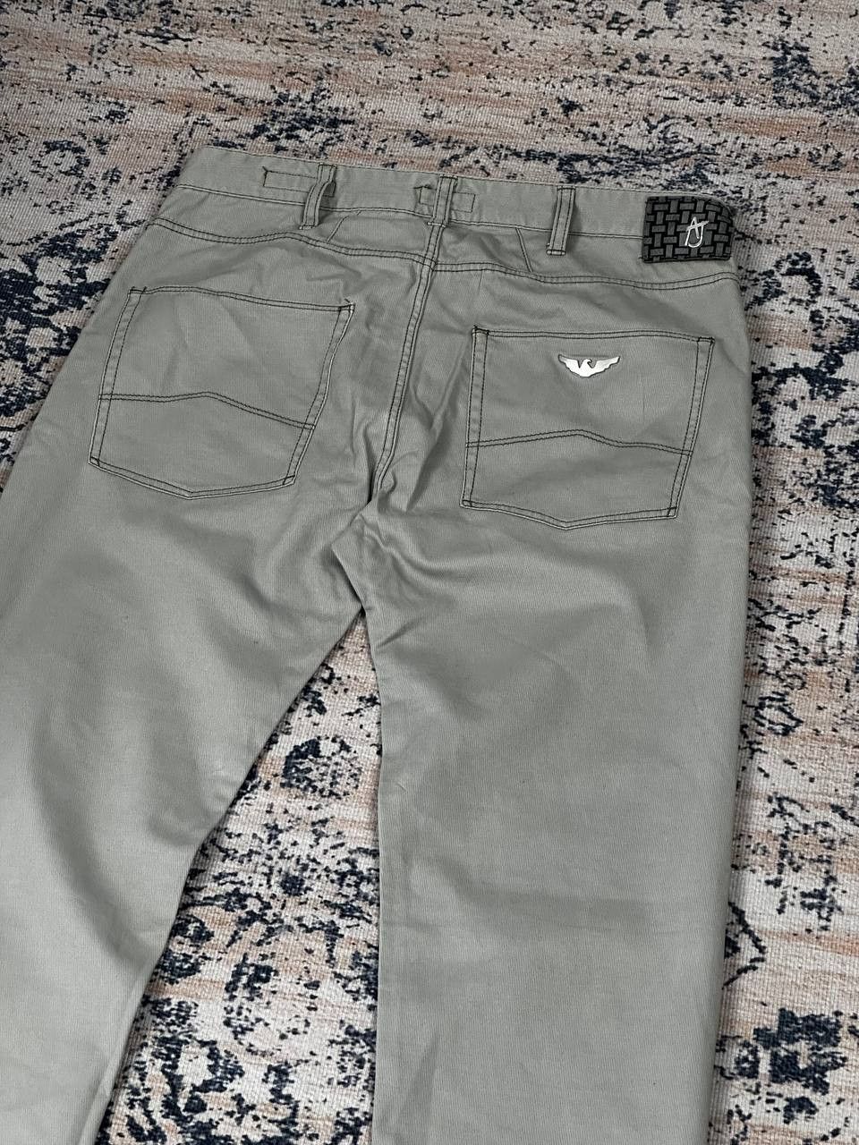 Emporio Armani Armani Jeans Grey Slim Metal Pocket Logo Pants Size US 31 - 1 Thumbnail