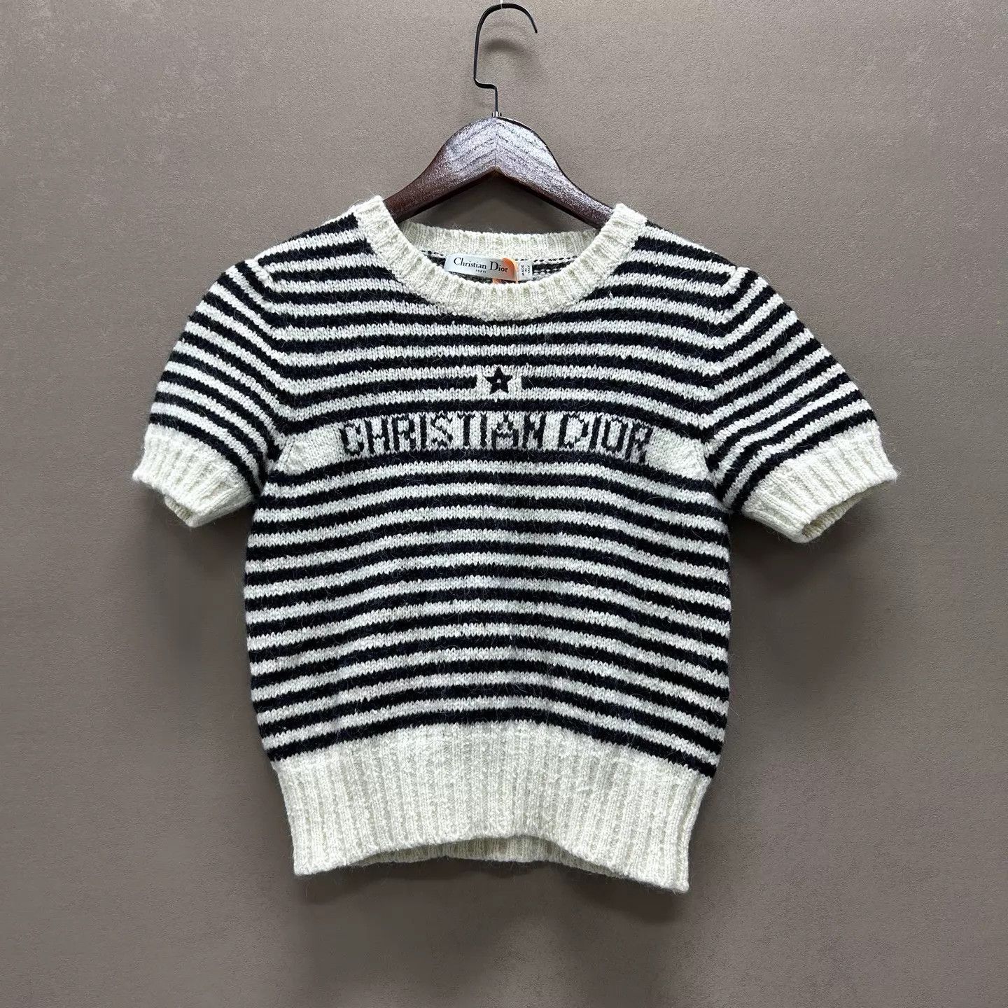 Dior Dior Pentagram Striped Short Sleeve Knit 40 NWT Size M / US 6-8 / IT 42-44 - 1 Thumbnail
