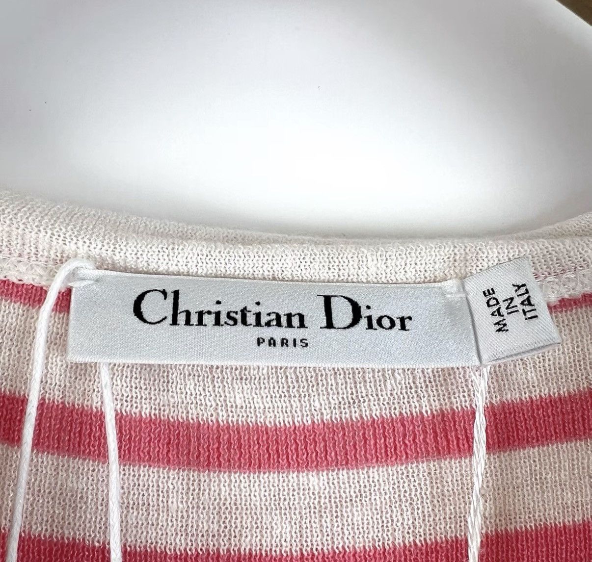 Dior Dior block tie logo sailor striped slim knit top K12 Size XXS / US 00 / IT 34 - 4 Thumbnail