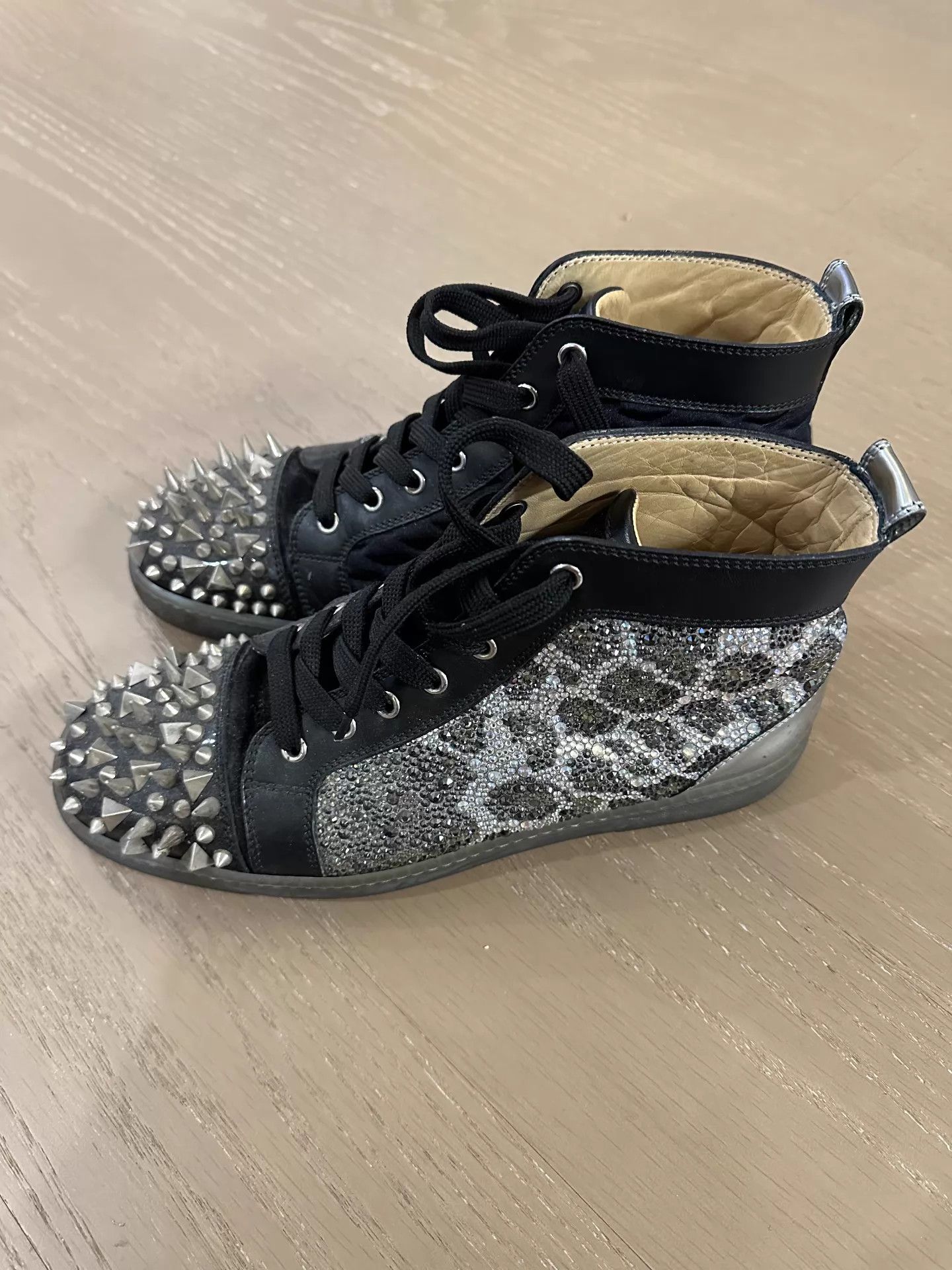 Christian Louboutin CL Snow Leopard Spikes Shoes Size 41 Size US 8 / EU 41 - 1 Thumbnail
