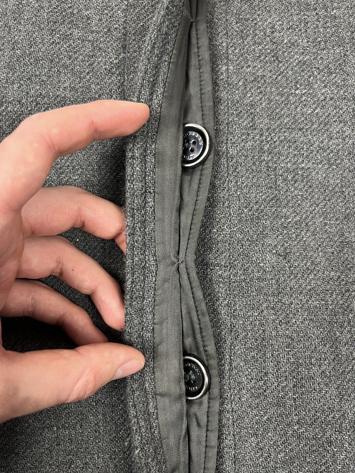 Burberry Burberry Brit Luxury Grey Wool Belted Coat Jacket Size XL / US 12-14 / IT 48-50 - 12 Thumbnail