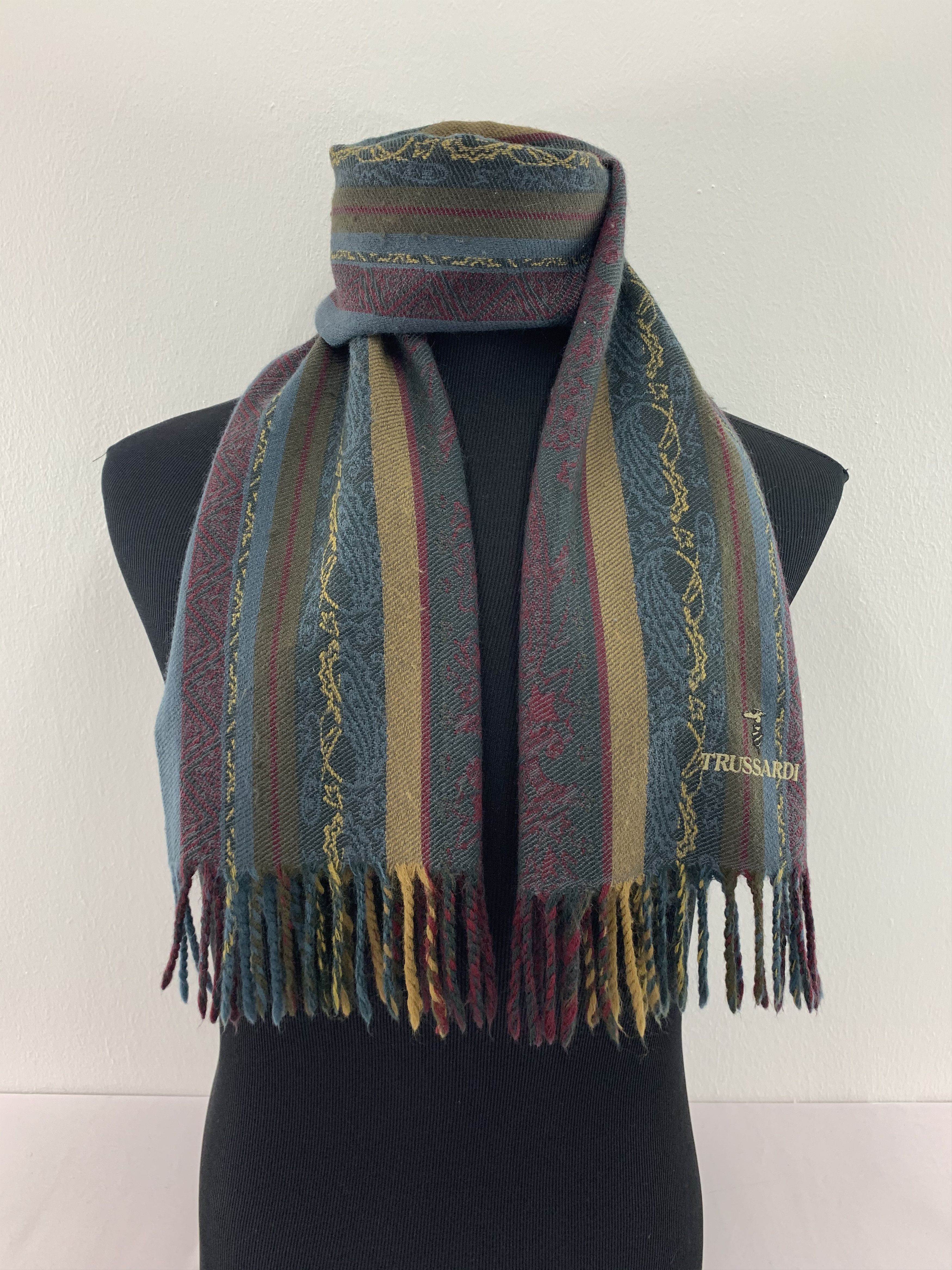 Trussardi Trussardi Scarf Wool Muffler Neck Wrap BL4375 Size ONE SIZE - 1 Thumbnail