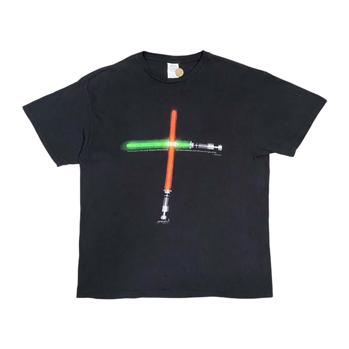 Star Wars Y2K STAR WARS LIGHTSABERS WORDING T SHIRT Size US L / EU 52-54 / 3 - 1 Thumbnail
