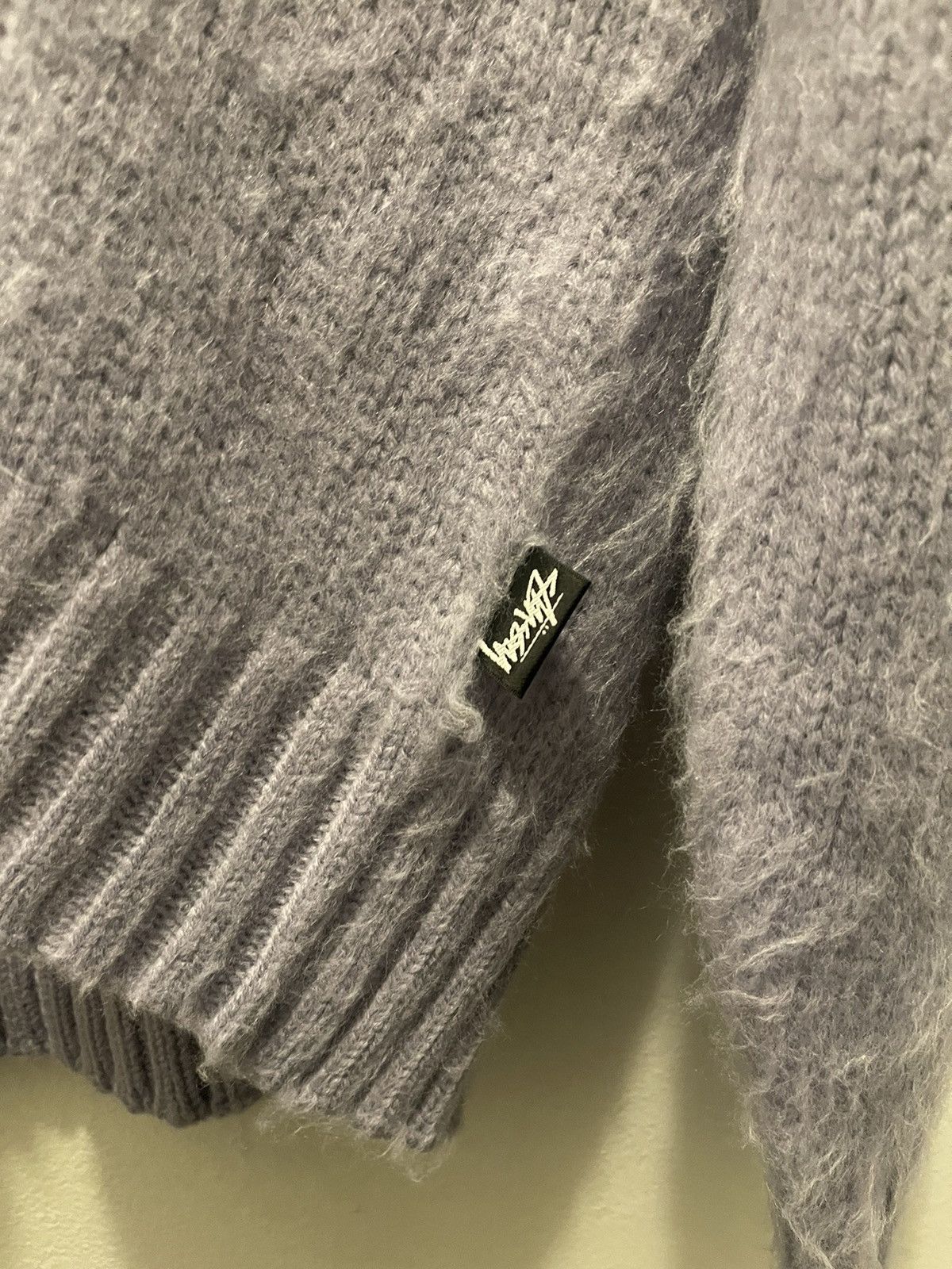 Stussy Stussy Brushed Cardigan Lavender Size US M / EU 48-50 / 2 - 4 Thumbnail