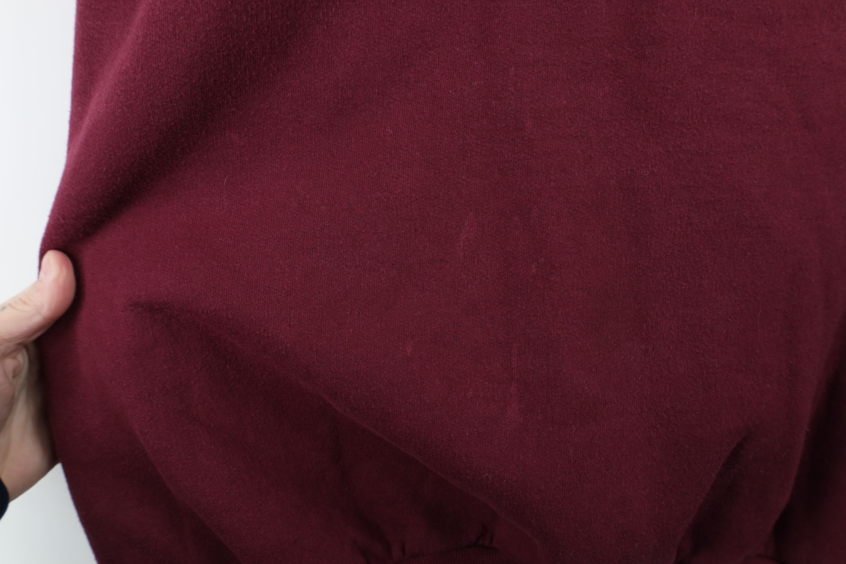 Vintage Vintage 90s Streetwear Blank Crewneck Sweatshirt Maroon Size US XXL / EU 58 / 5 - 6 Thumbnail