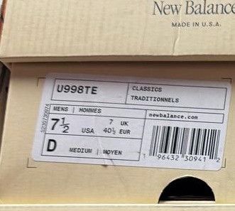 New Balance o1w1db10824 998 Core Rubber-Trimmed Full-Grain Sneakers Size US 7.5 / EU 40-41 - 8 Thumbnail