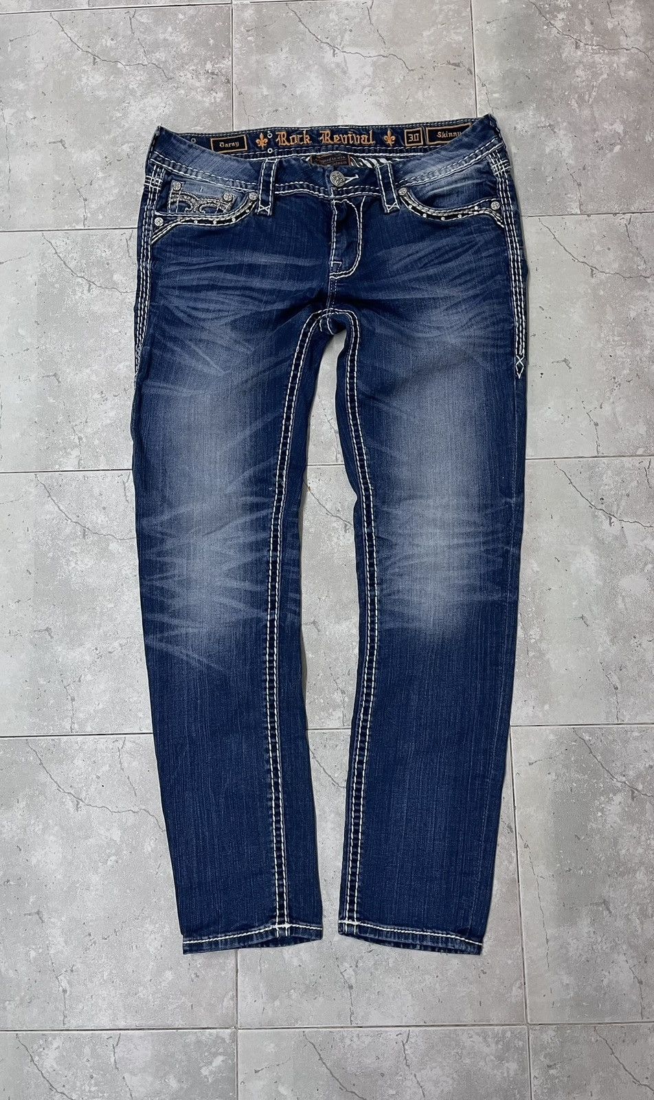 Rock Revival Rock Revival Daray skinny y2k jeans crazy embroidery Size 30" / US 8 / IT 44 - 4 Thumbnail