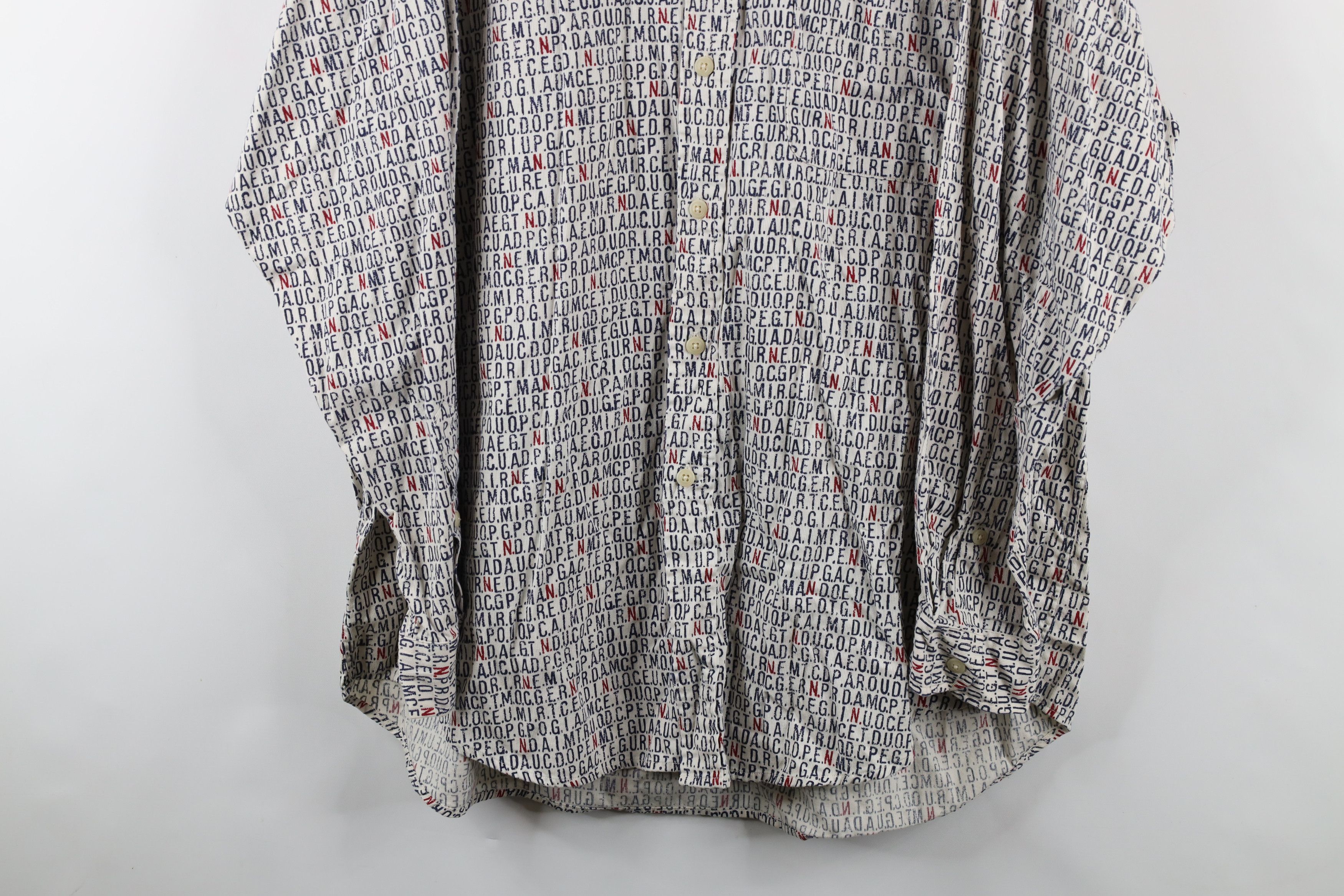 Nautica × Vintage Vintage 90s Nautica All Over Print Button Down Shirt Size US XL / EU 56 / 4 - 3 Thumbnail