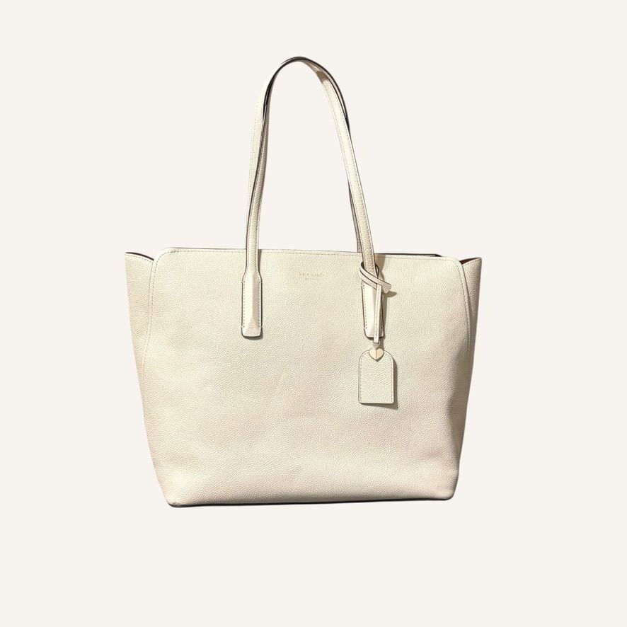 Kate Spade Kate Spade Large Margaux Leather Tote Cream Vanilla Classic Size ONE SIZE - 1 Thumbnail